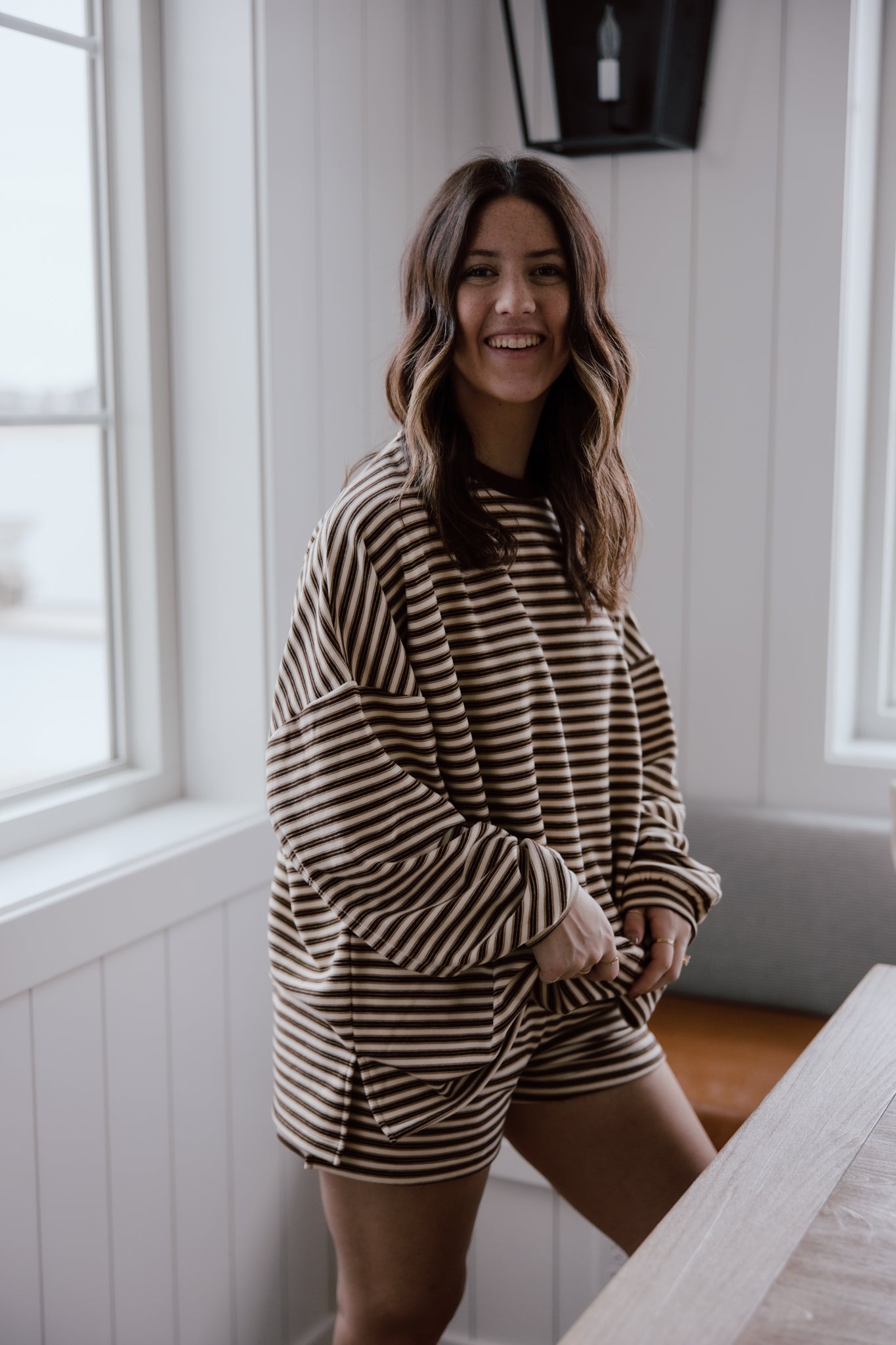 Brushed Up Crew | Vintage Striped