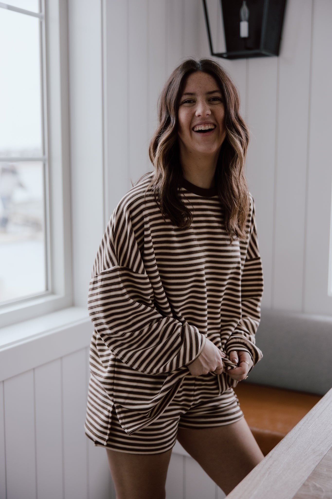 Brushed Up Crew | Vintage Striped