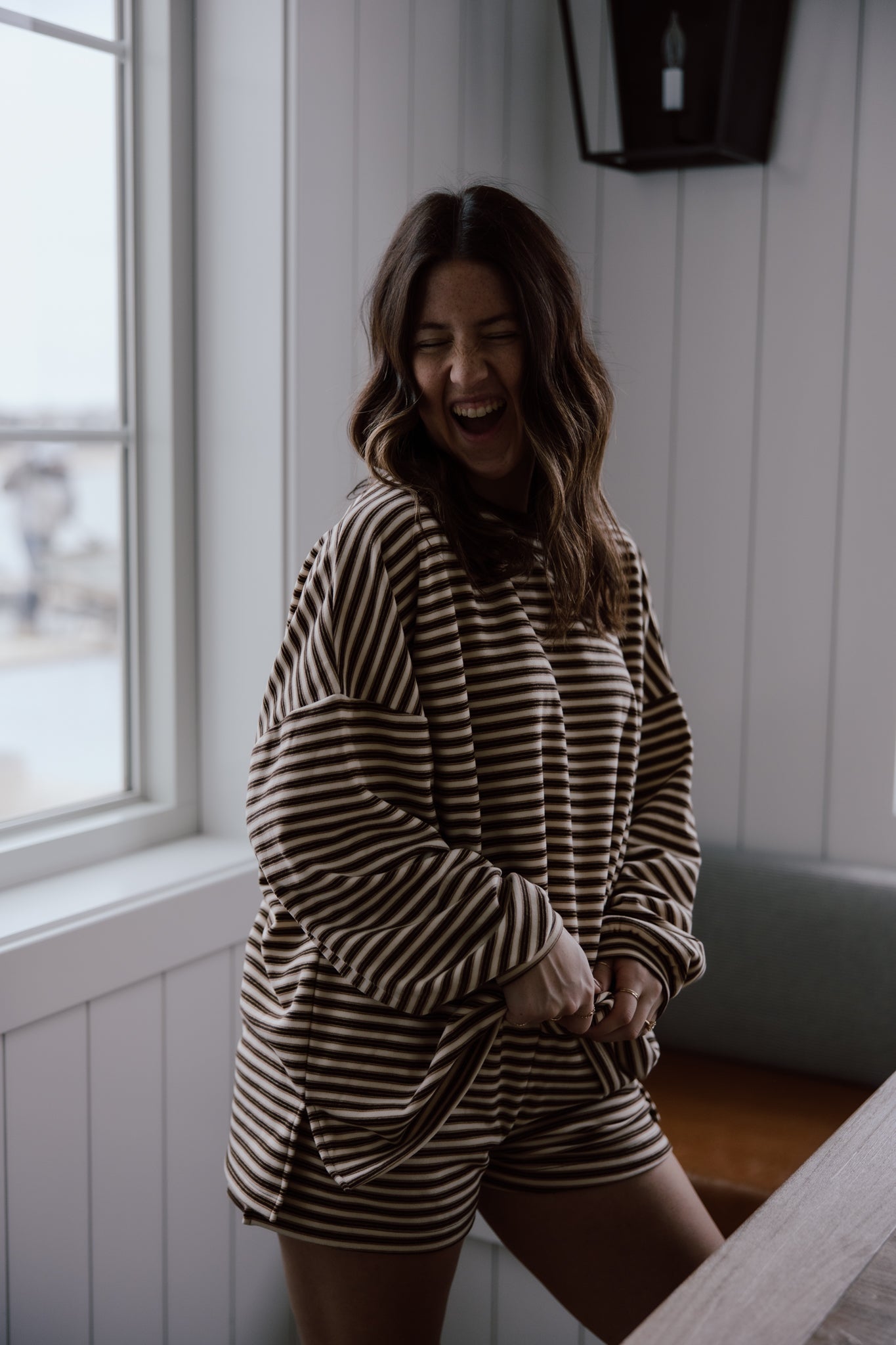 Brushed Up Crew | Vintage Striped