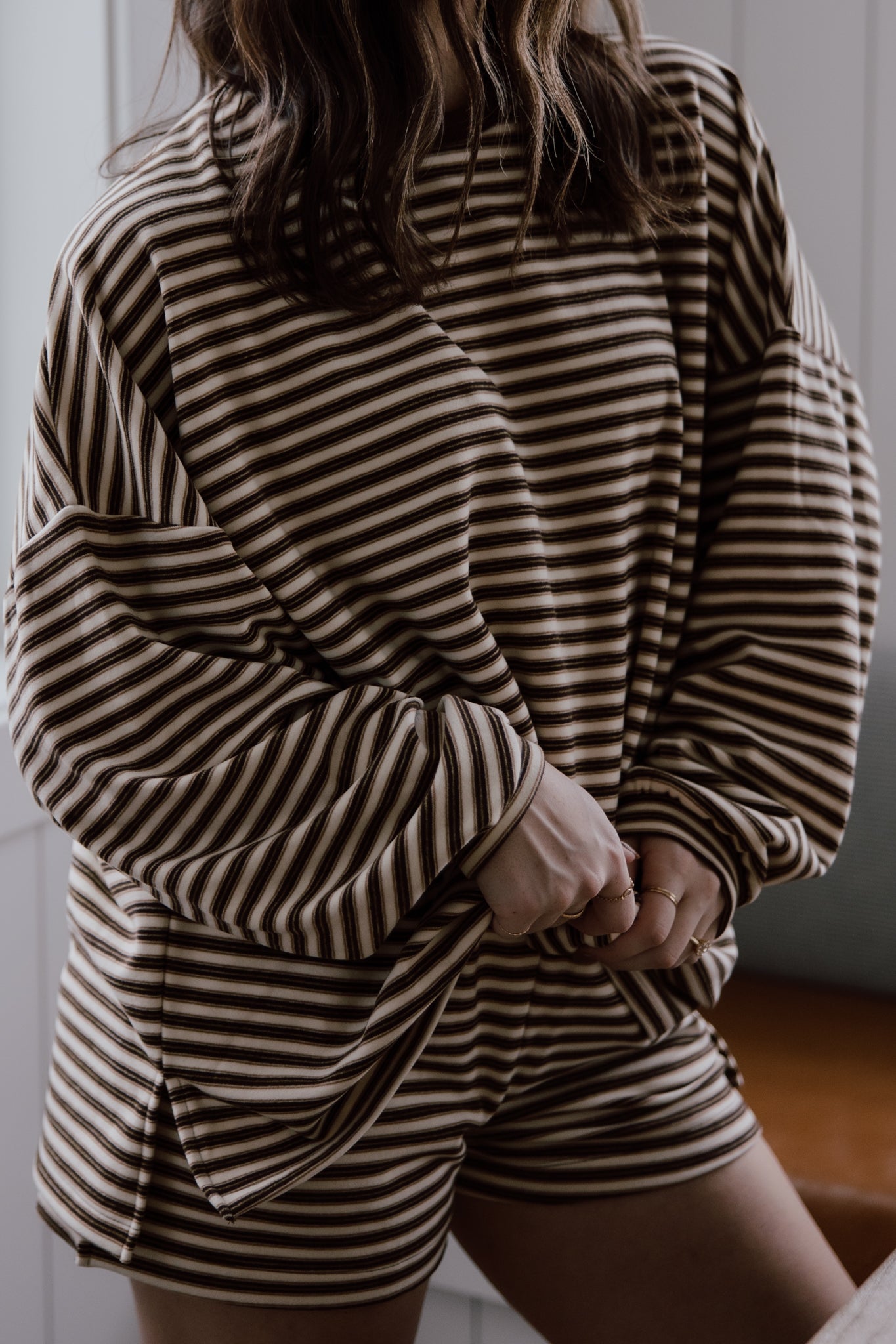 Brushed Up Crew | Vintage Striped