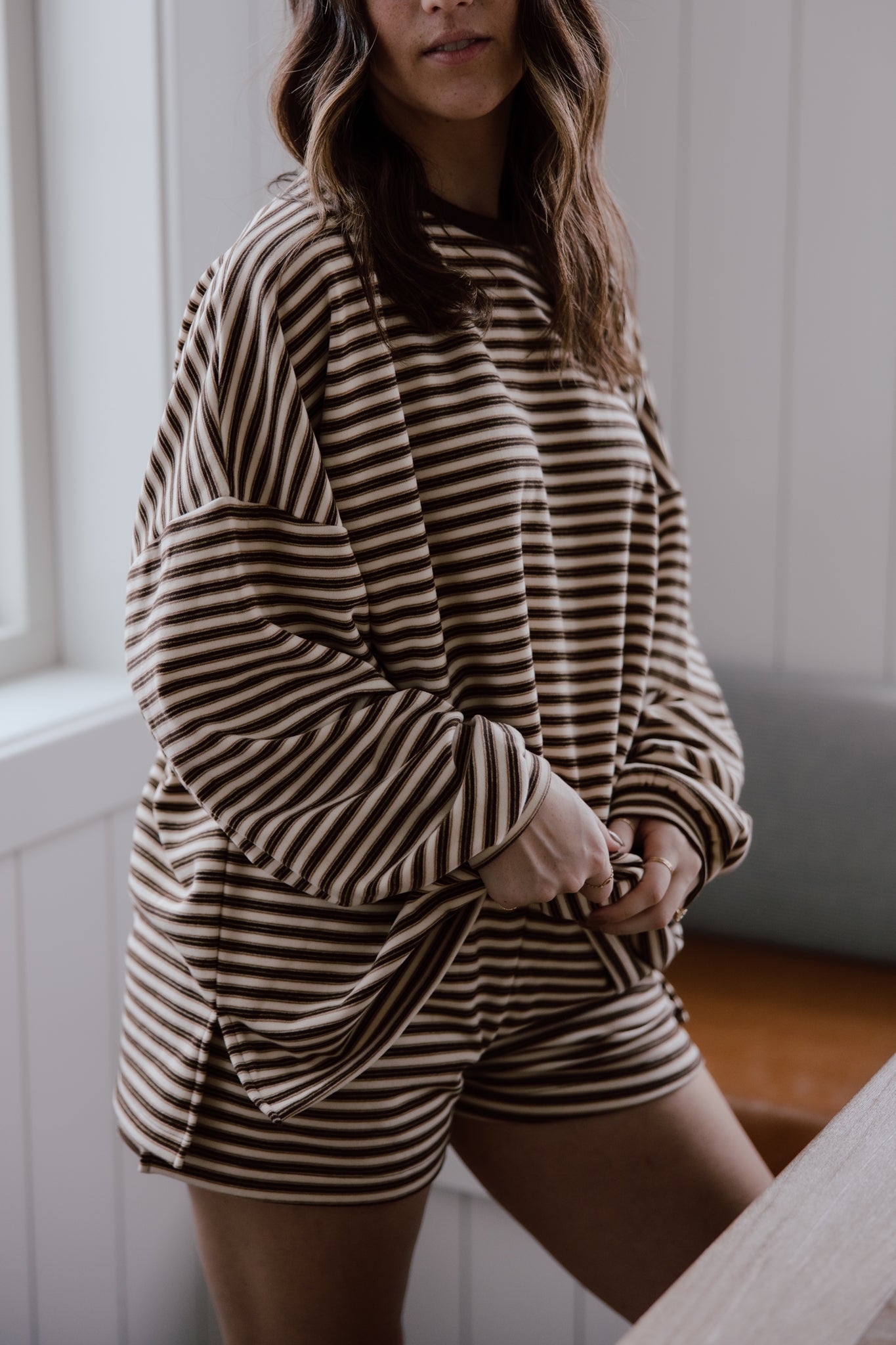 Brushed Up Crew | Vintage Striped