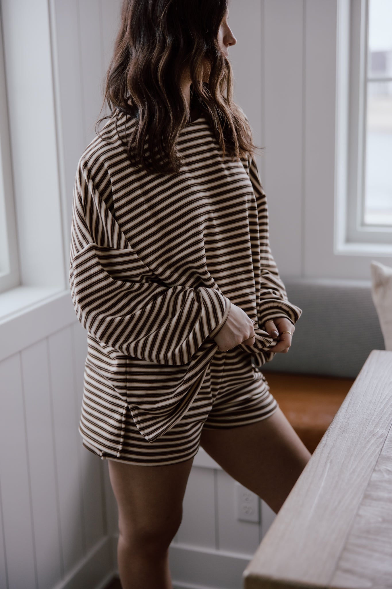 Brushed Up Crew | Vintage Striped