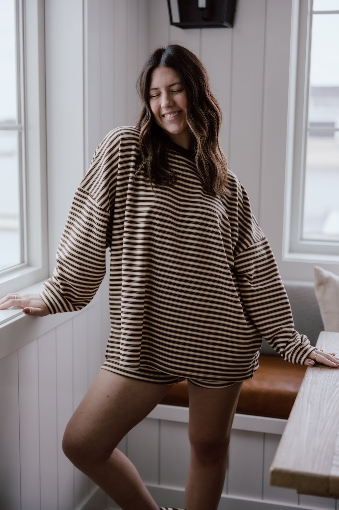 Brushed Up Crew | Vintage Striped