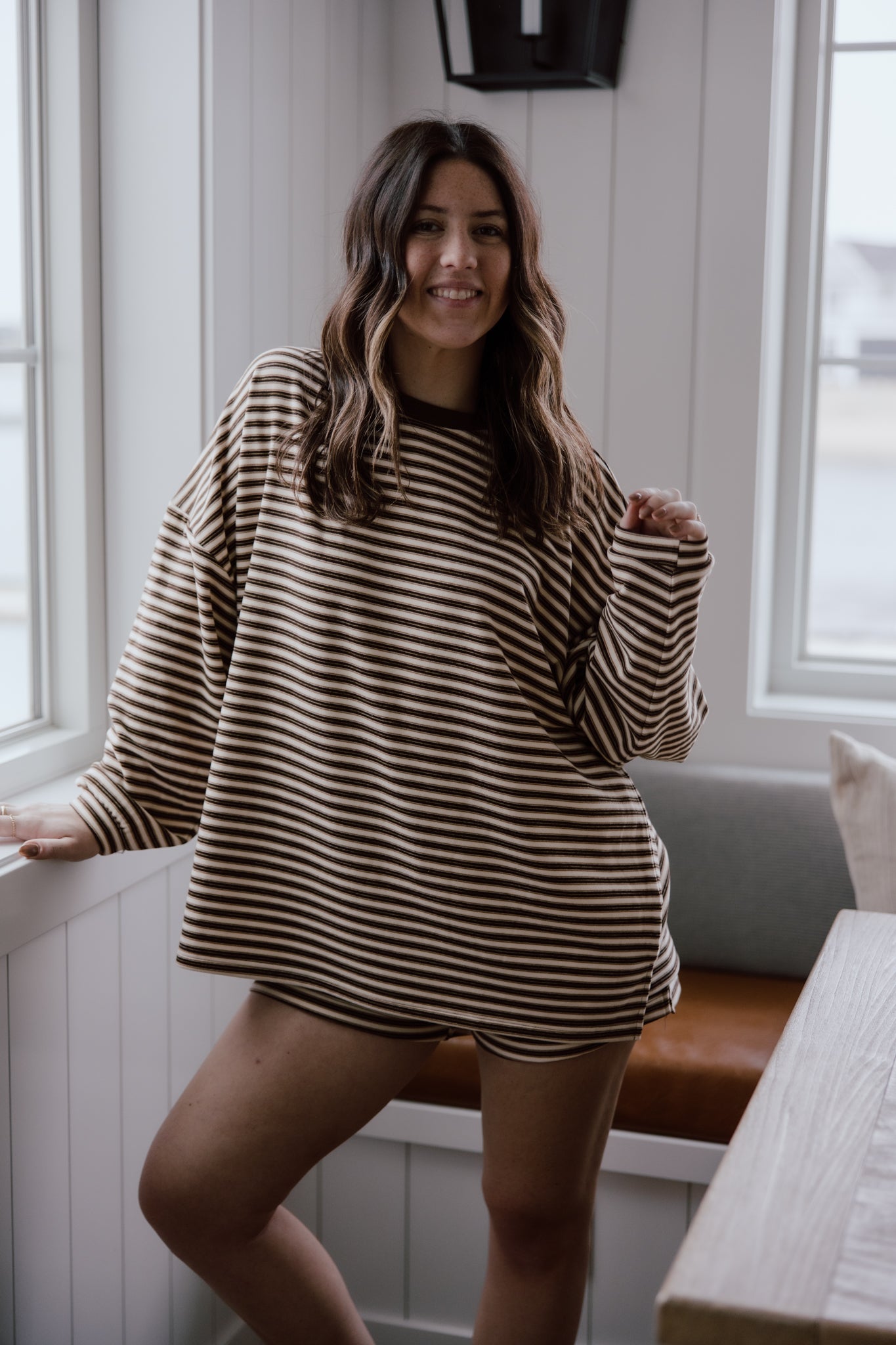 Brushed Up Crew | Vintage Striped