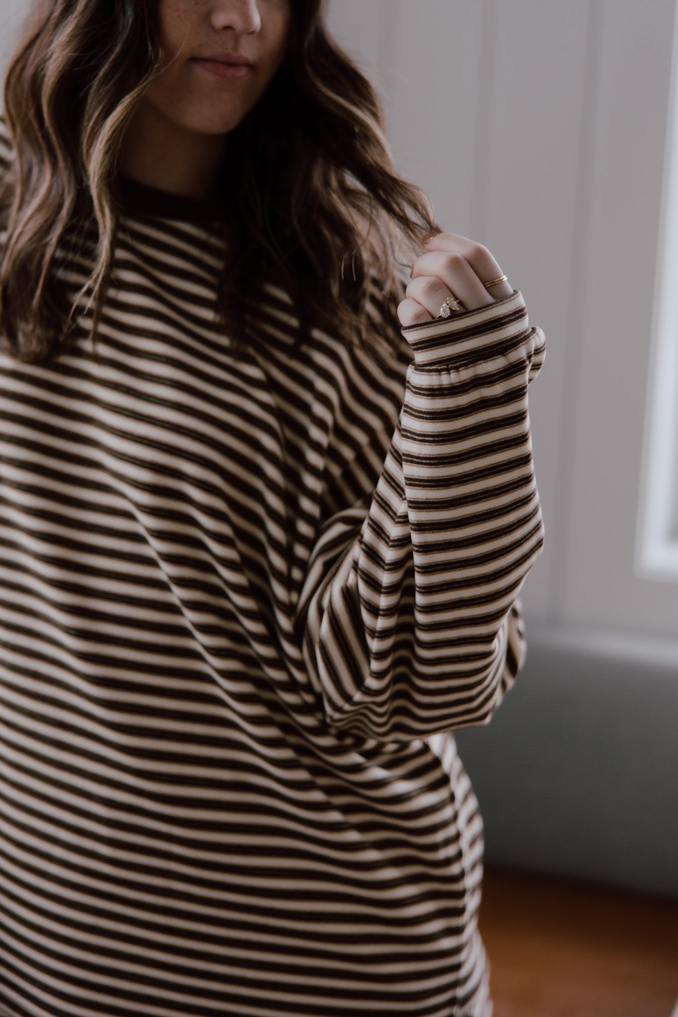 Brushed Up Crew | Vintage Striped