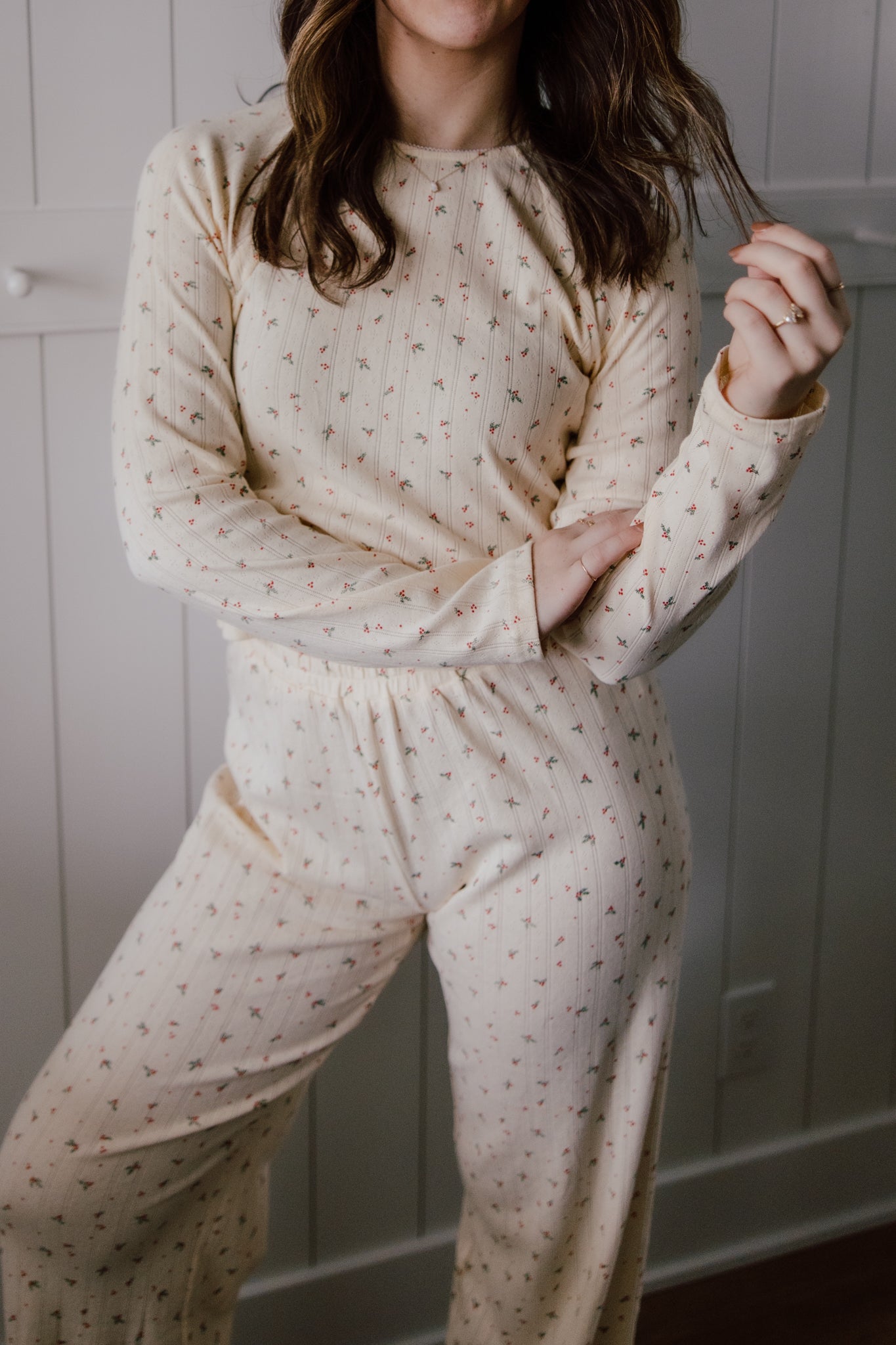 Kris Pointelle Long Sleeve Top