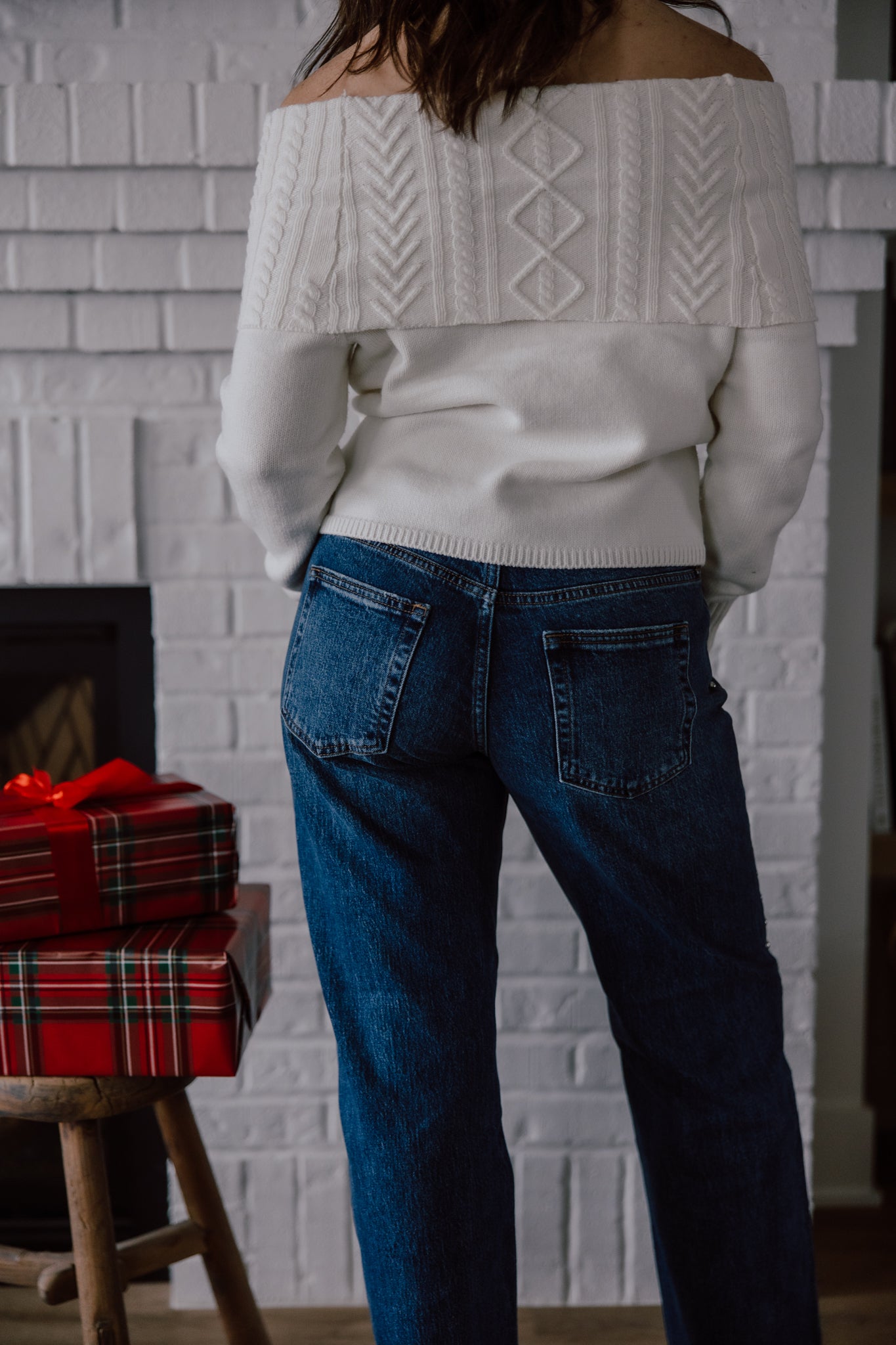 Low Rise Studded Baggy Jeans