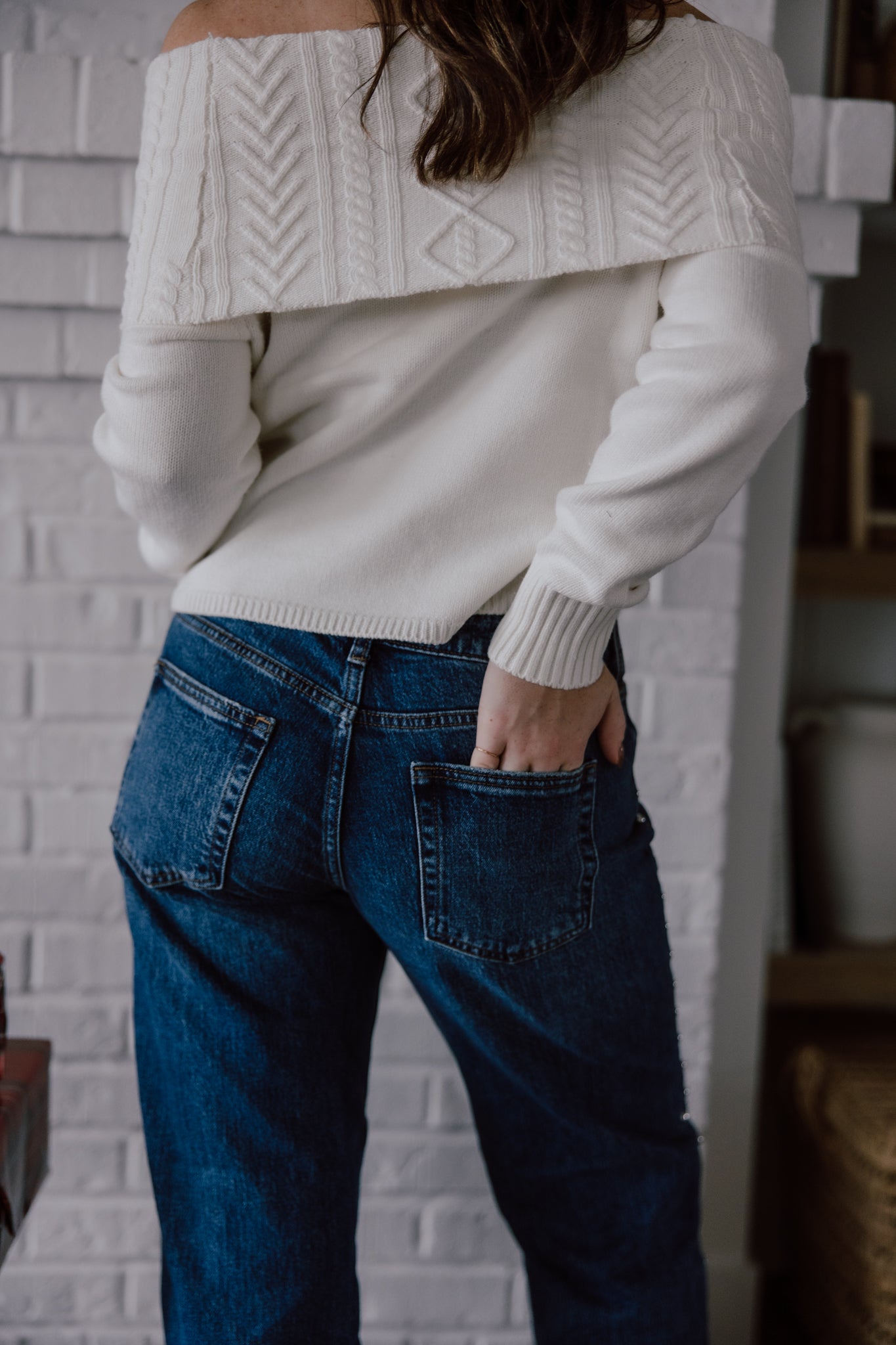 Low Rise Studded Baggy Jeans