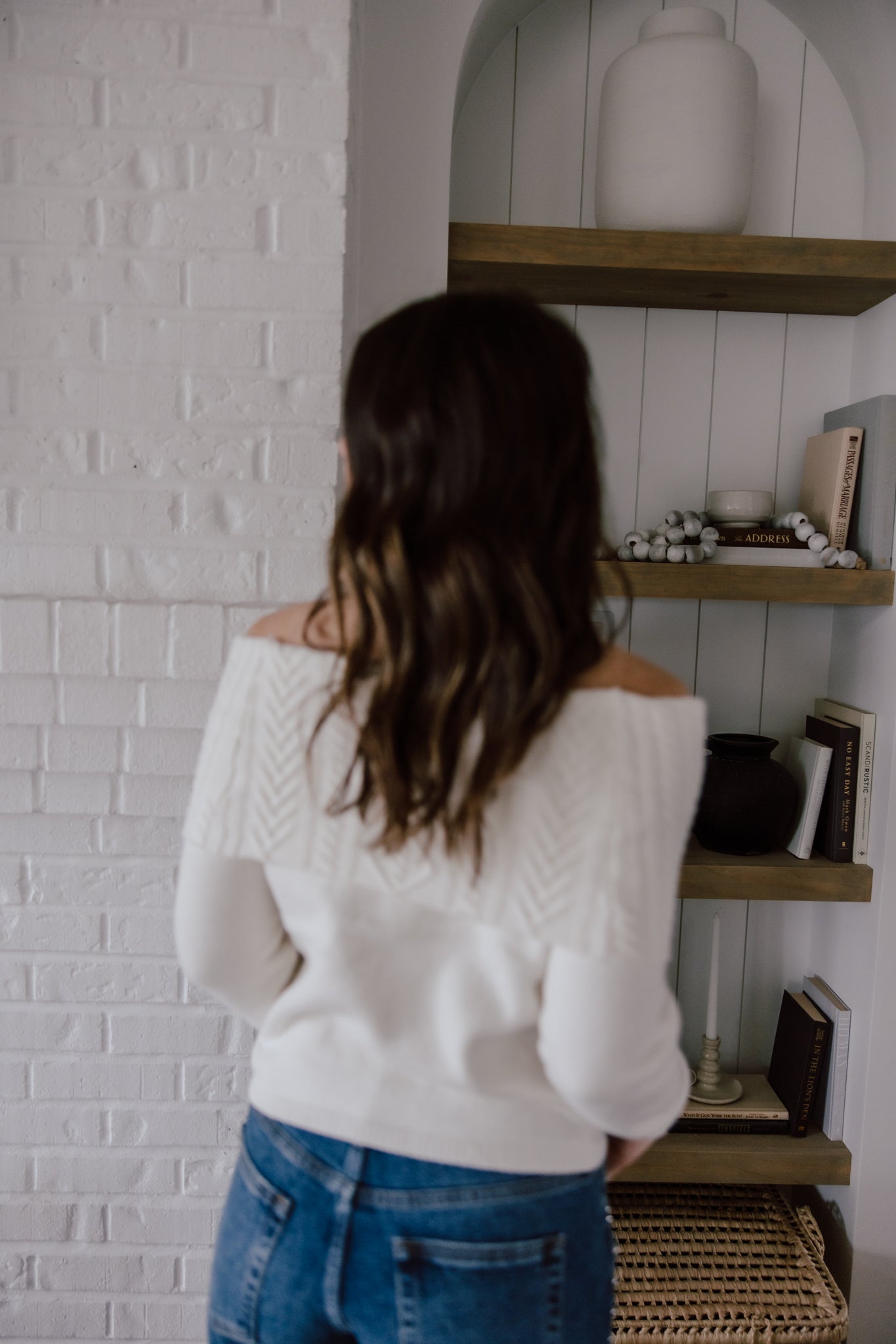 Devon Off Shoulder Cable Knit Top