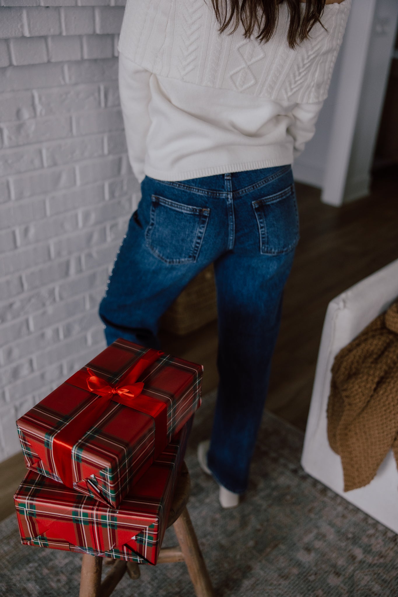 Low Rise Studded Baggy Jeans