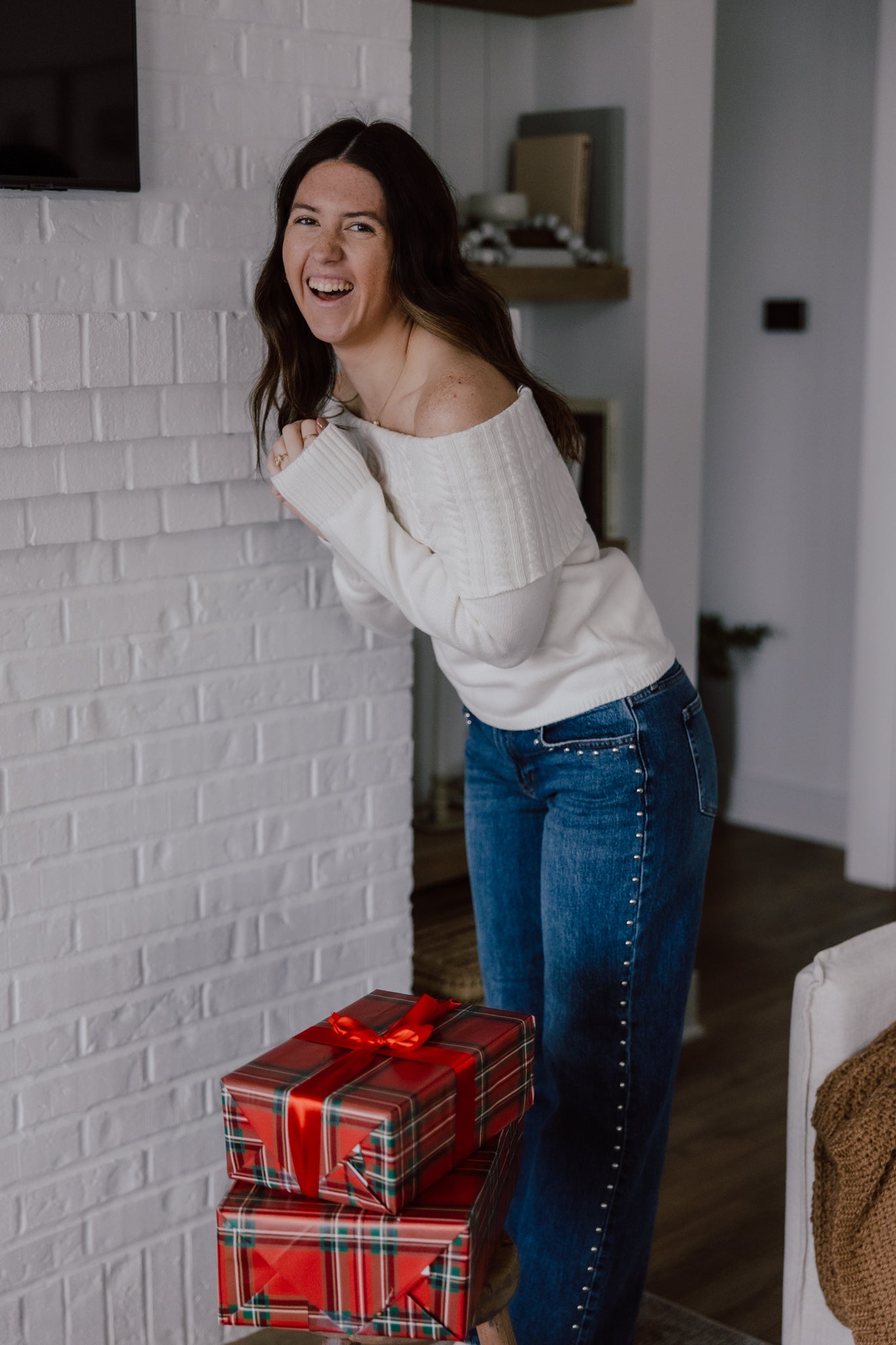 Devon Off Shoulder Cable Knit Top