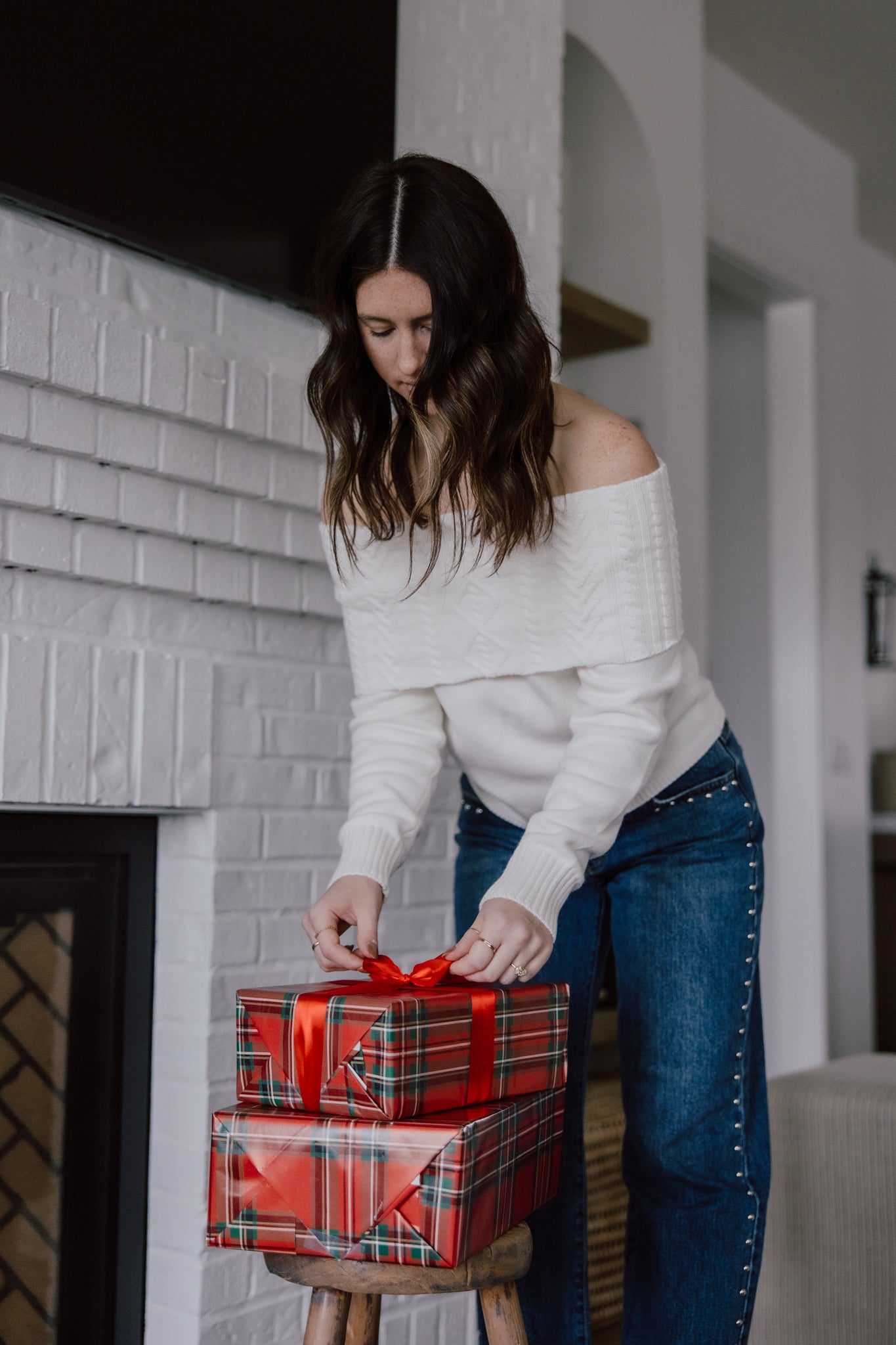 Devon Off Shoulder Cable Knit Top