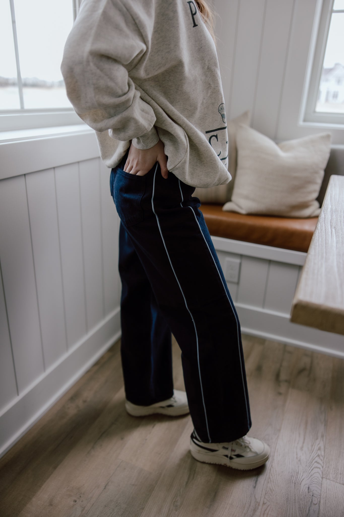 Barrel Jean Twist | Navy