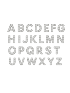 Silver LUXE Letters