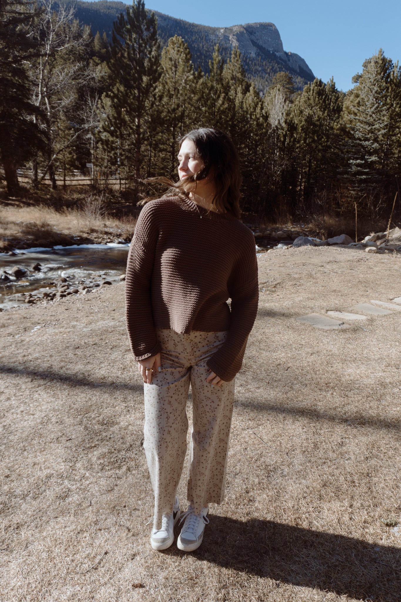 Leon Straight Leg Pants | Brown Floral