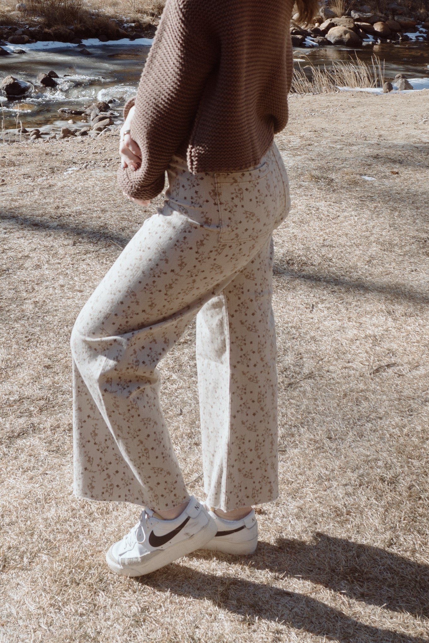 Leon Straight Leg Pants | Brown Floral