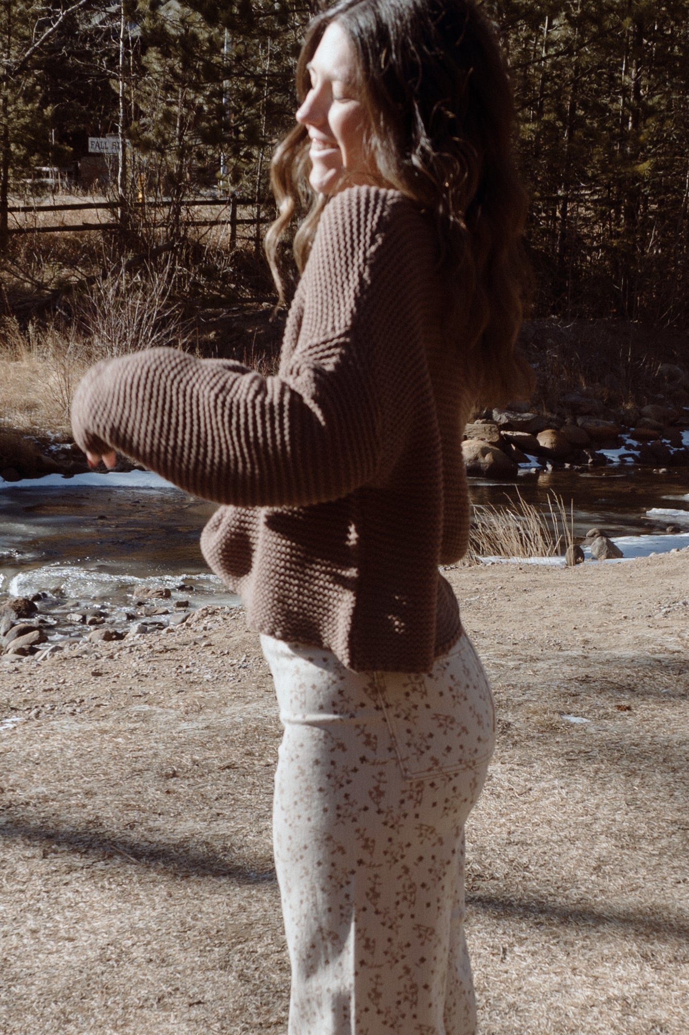 Leon Straight Leg Pants | Brown Floral