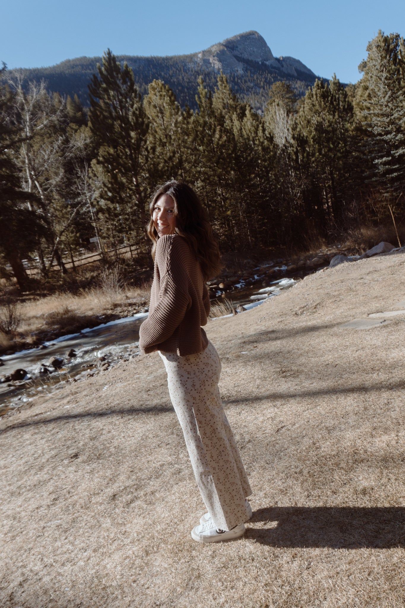 Leon Straight Leg Pants | Brown Floral