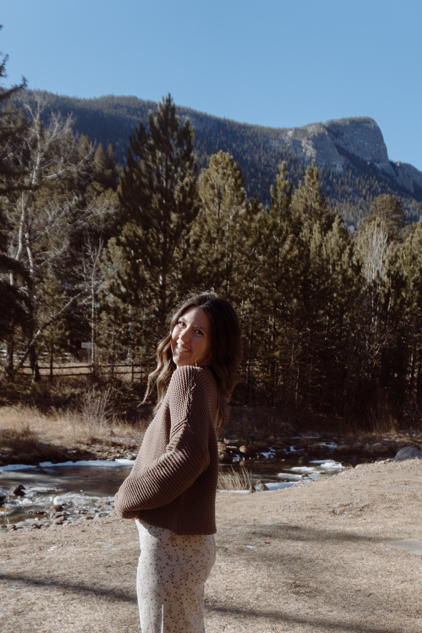 Leon Straight Leg Pants | Brown Floral