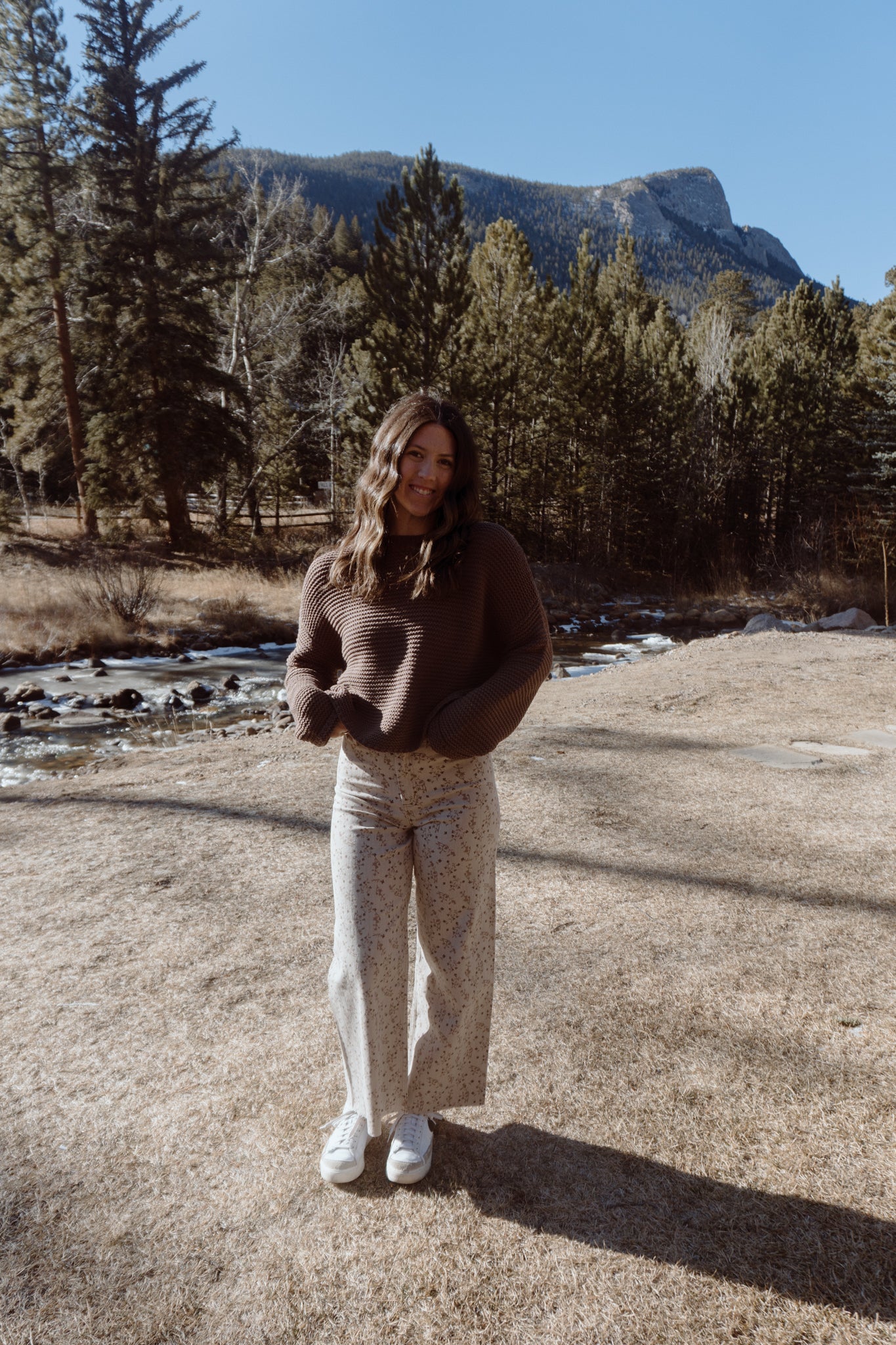 Leon Straight Leg Pants | Brown Floral