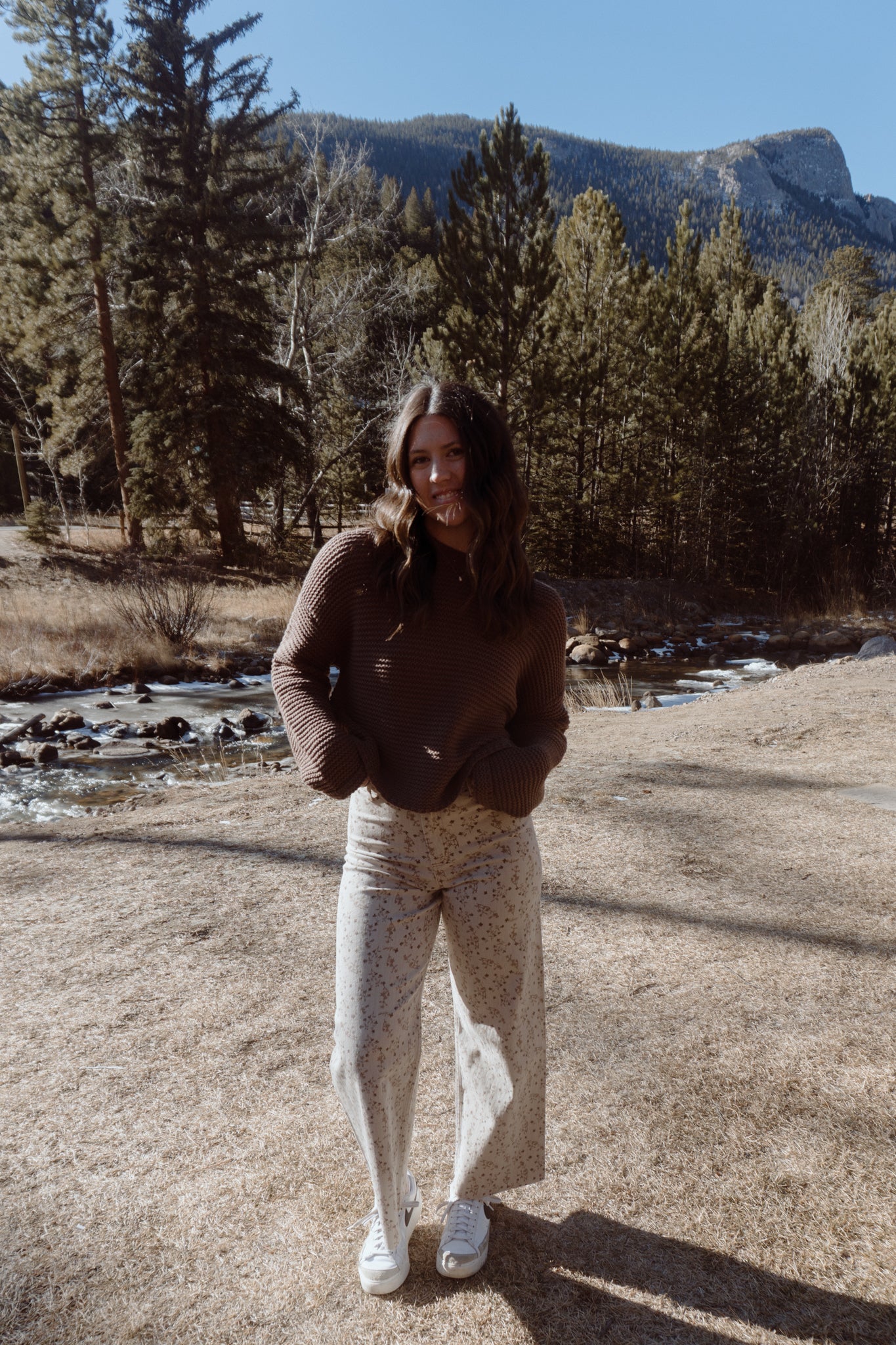 Leon Straight Leg Pants | Brown Floral