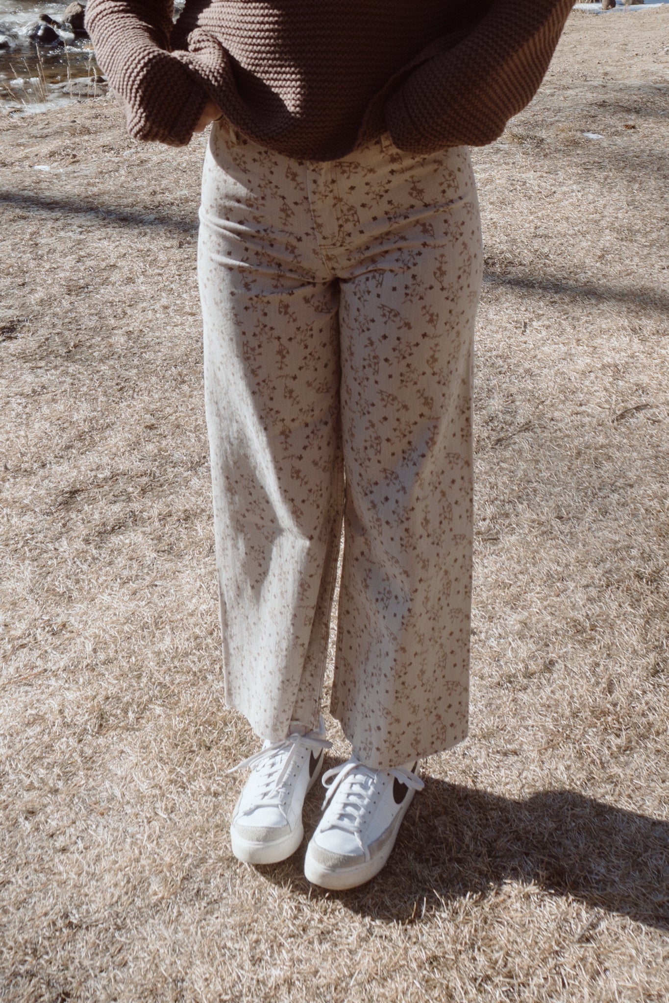 Leon Straight Leg Pants | Brown Floral