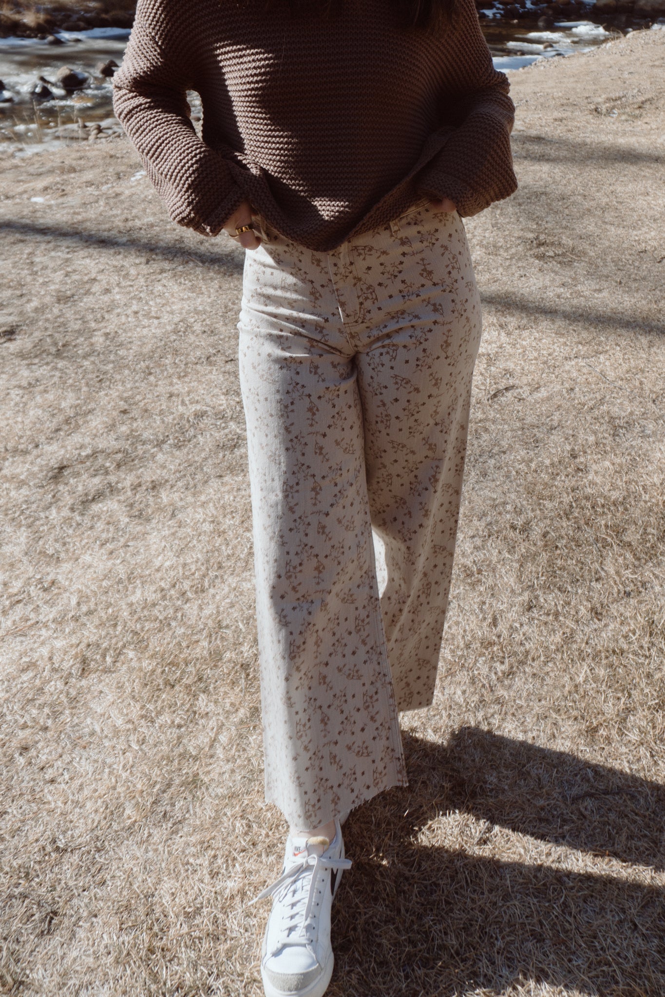 Leon Straight Leg Pants | Brown Floral