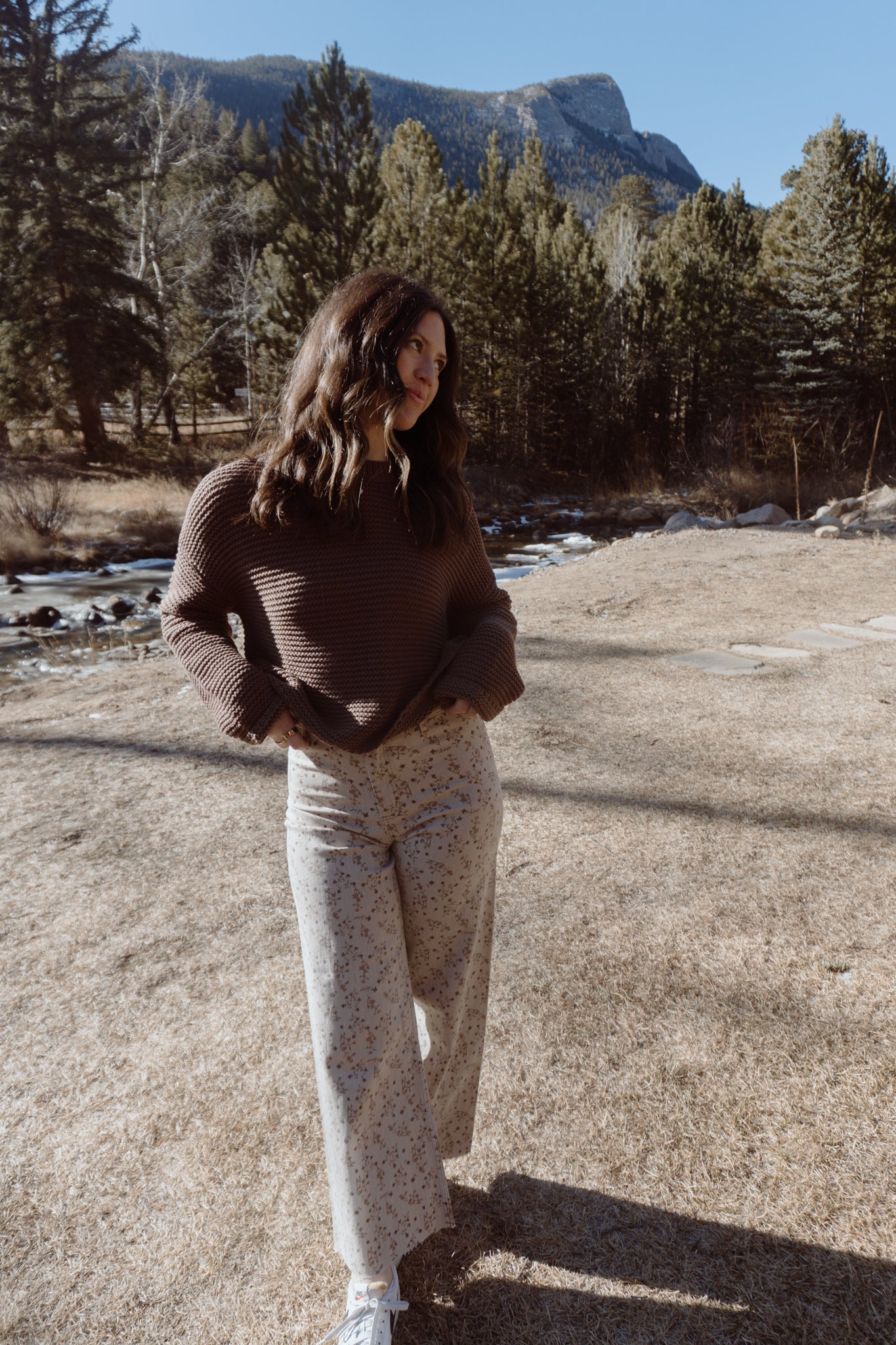 Leon Straight Leg Pants | Brown Floral