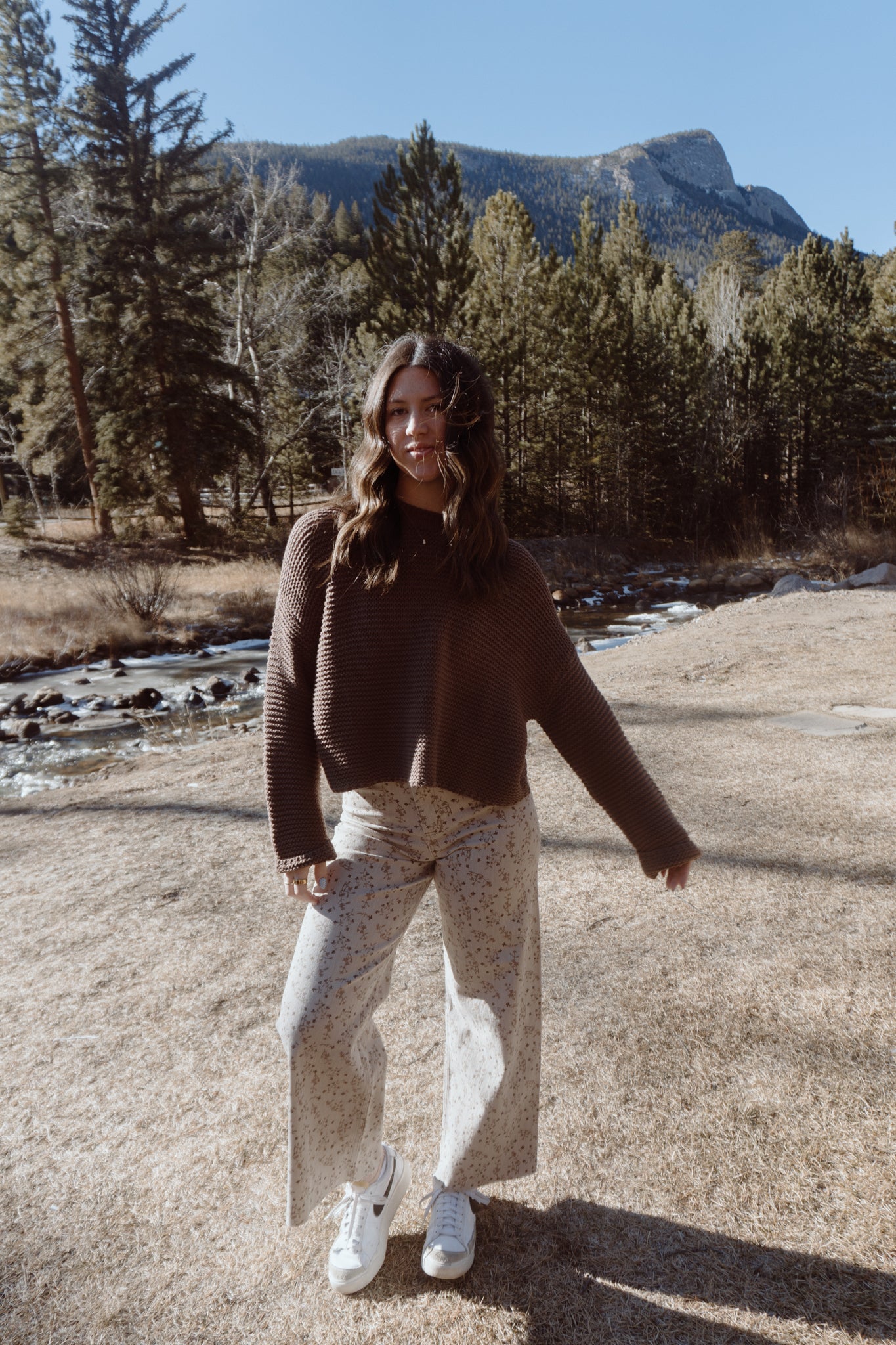 Leon Straight Leg Pants | Brown Floral