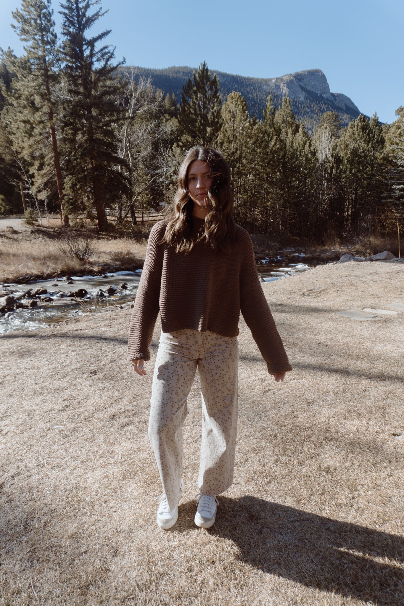 Leon Straight Leg Pants | Brown Floral