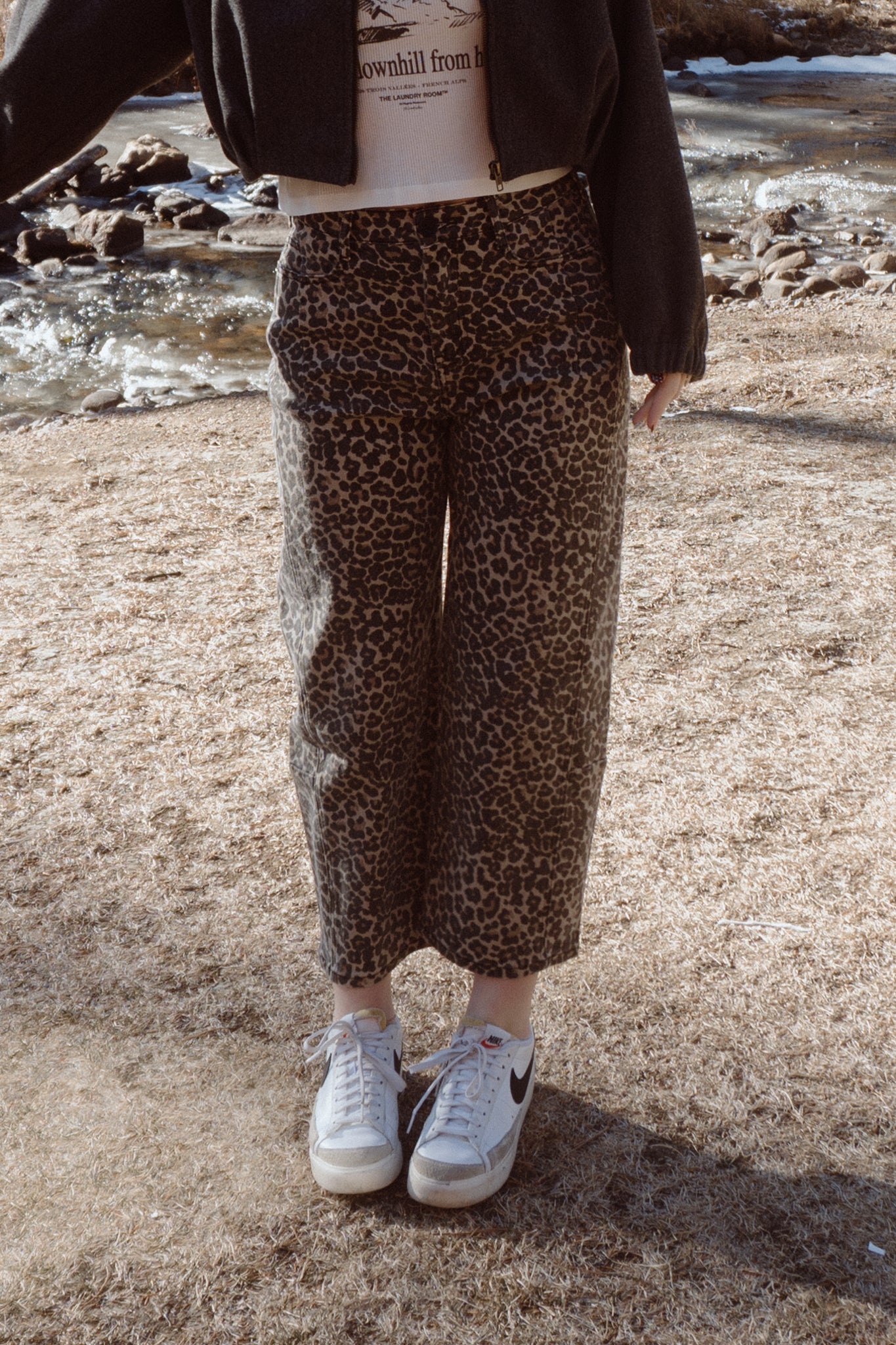 Chanel Leopard Barrel Jeans