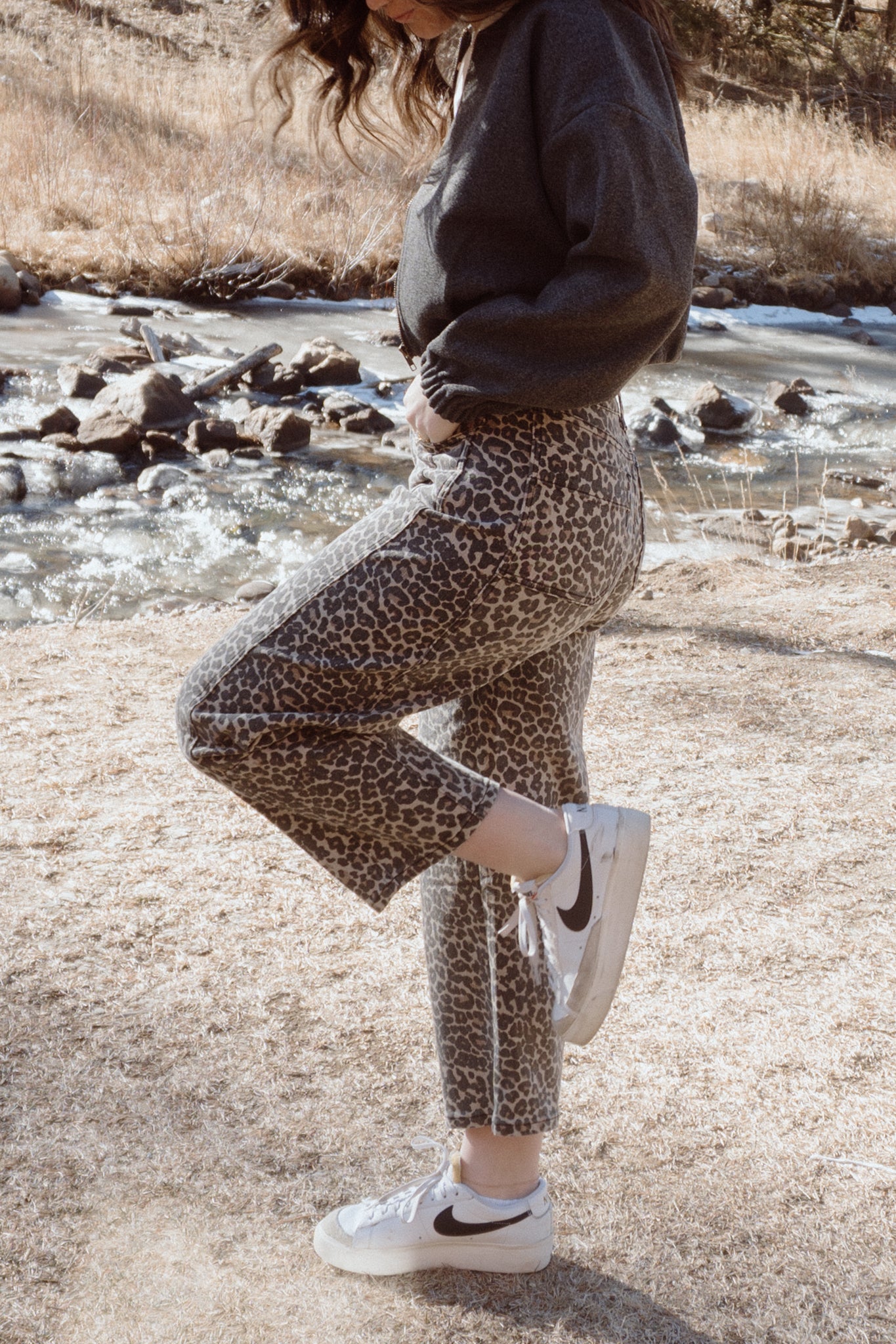 Chanel Leopard Barrel Jeans