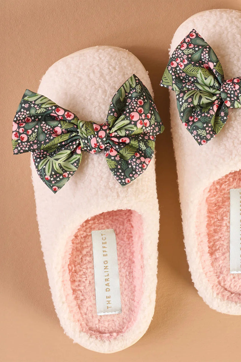 Jolly Sprig Bow Slippers