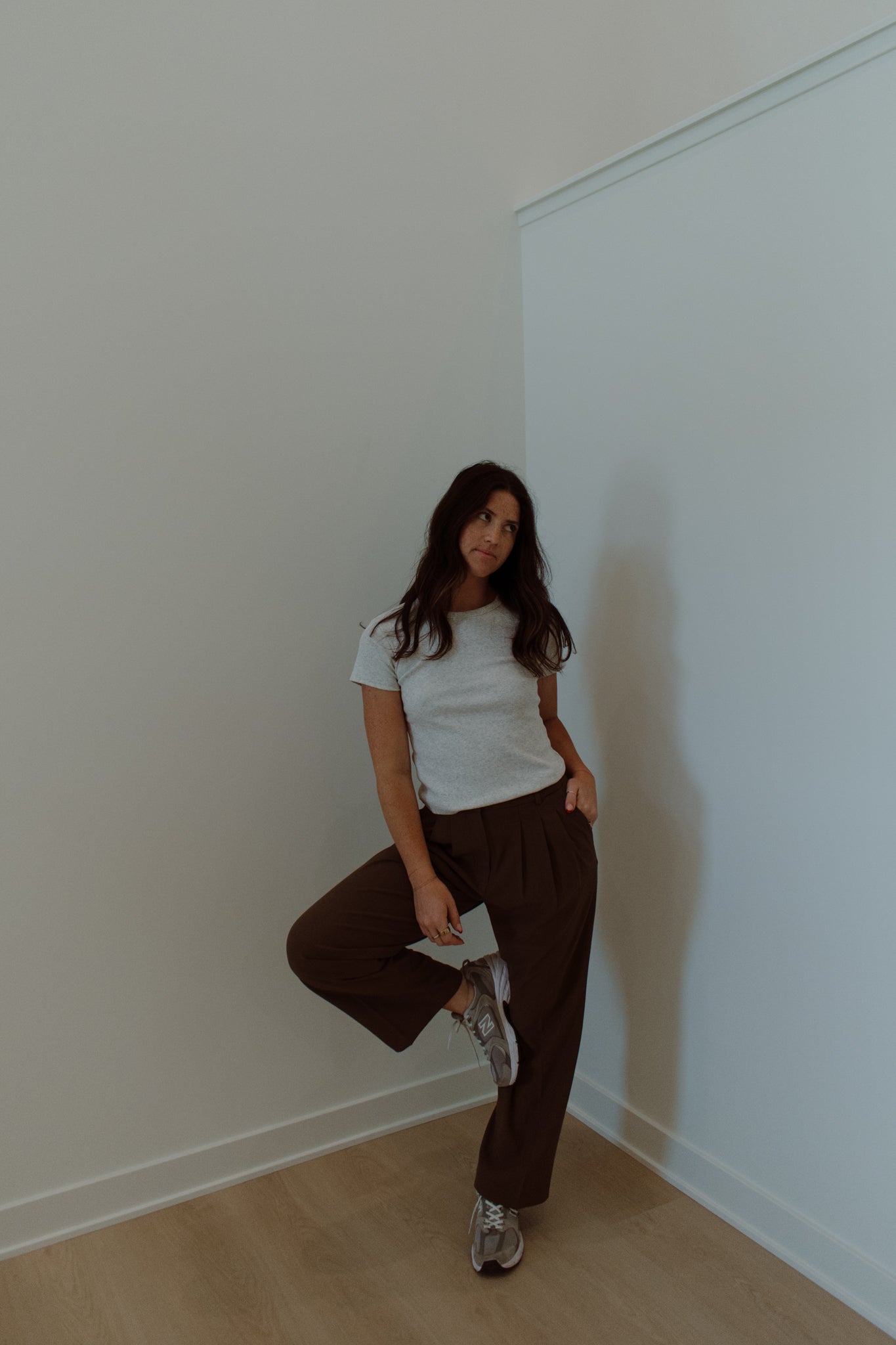 Ribbed Round Neck T-Shirt