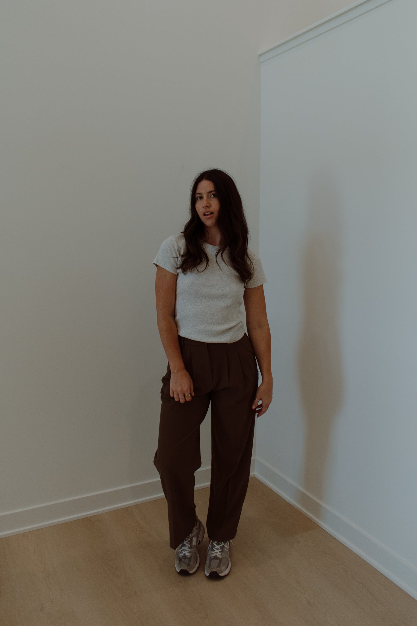 Ribbed Round Neck T-Shirt