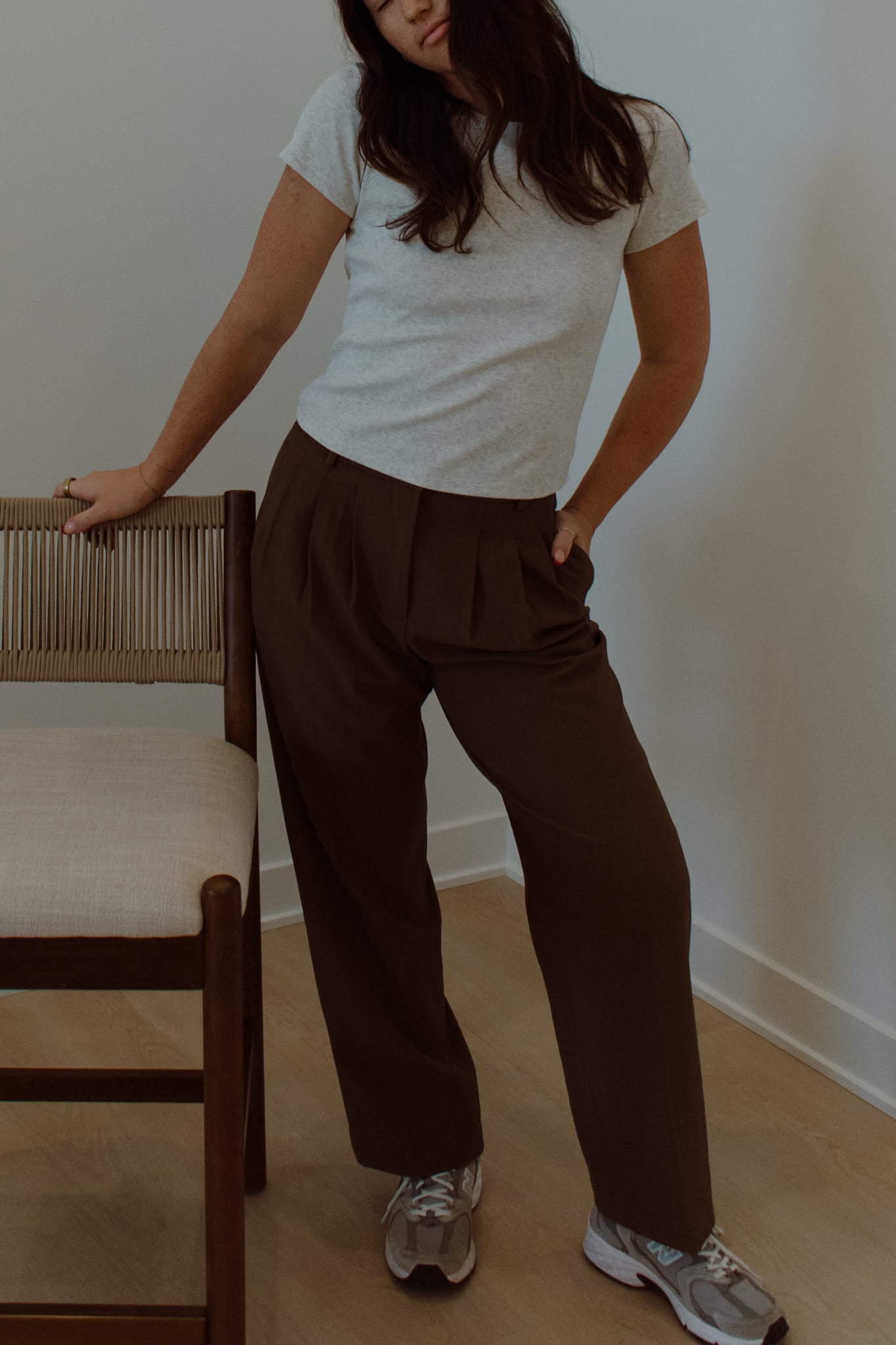 Ribbed Round Neck T-Shirt