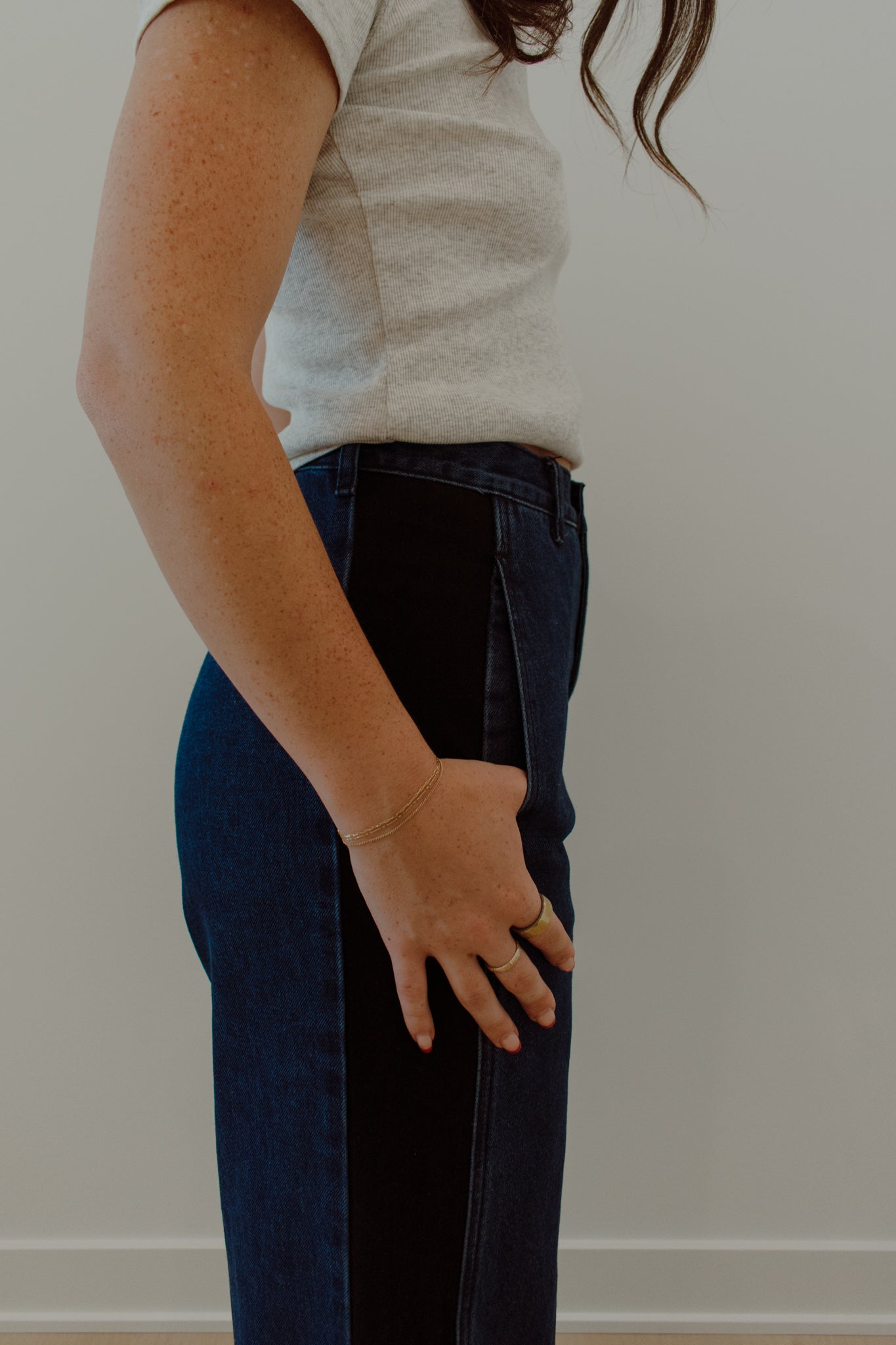 Linden Contrast Denim Pants