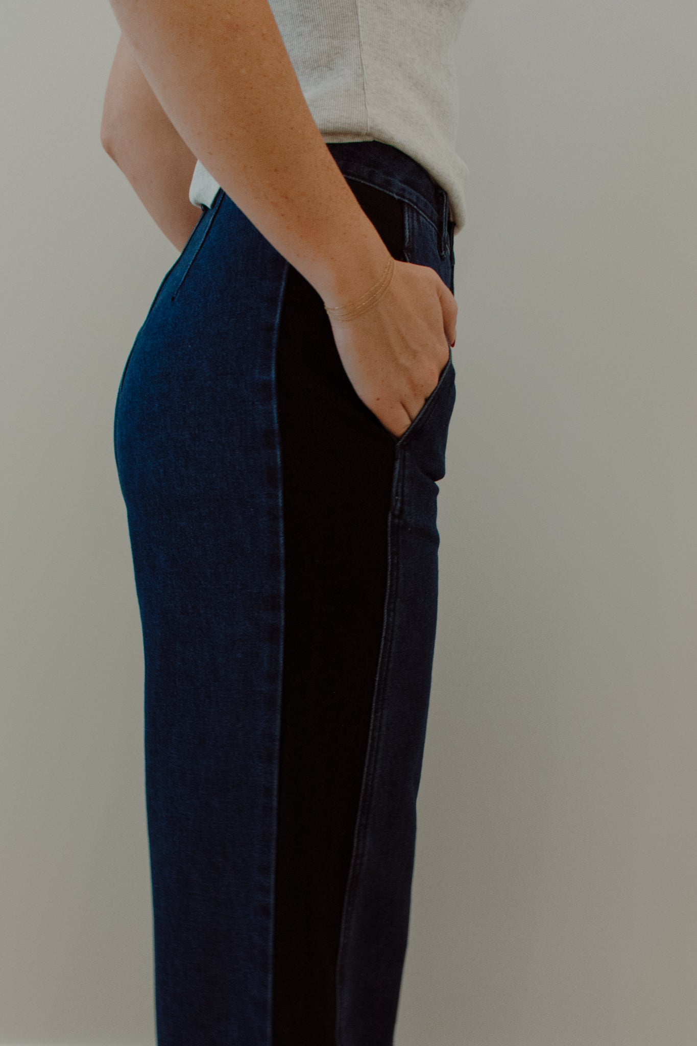 Linden Contrast Denim Pants