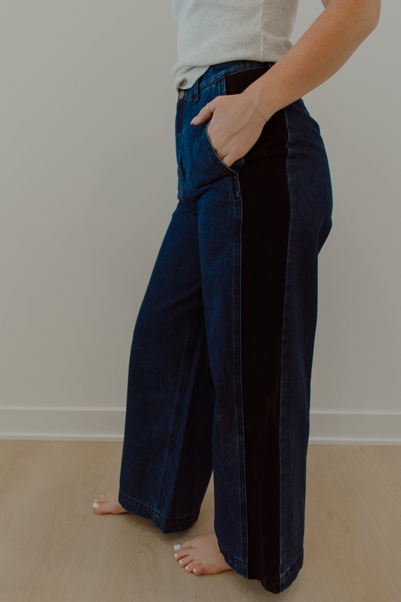 Linden Contrast Denim Pants