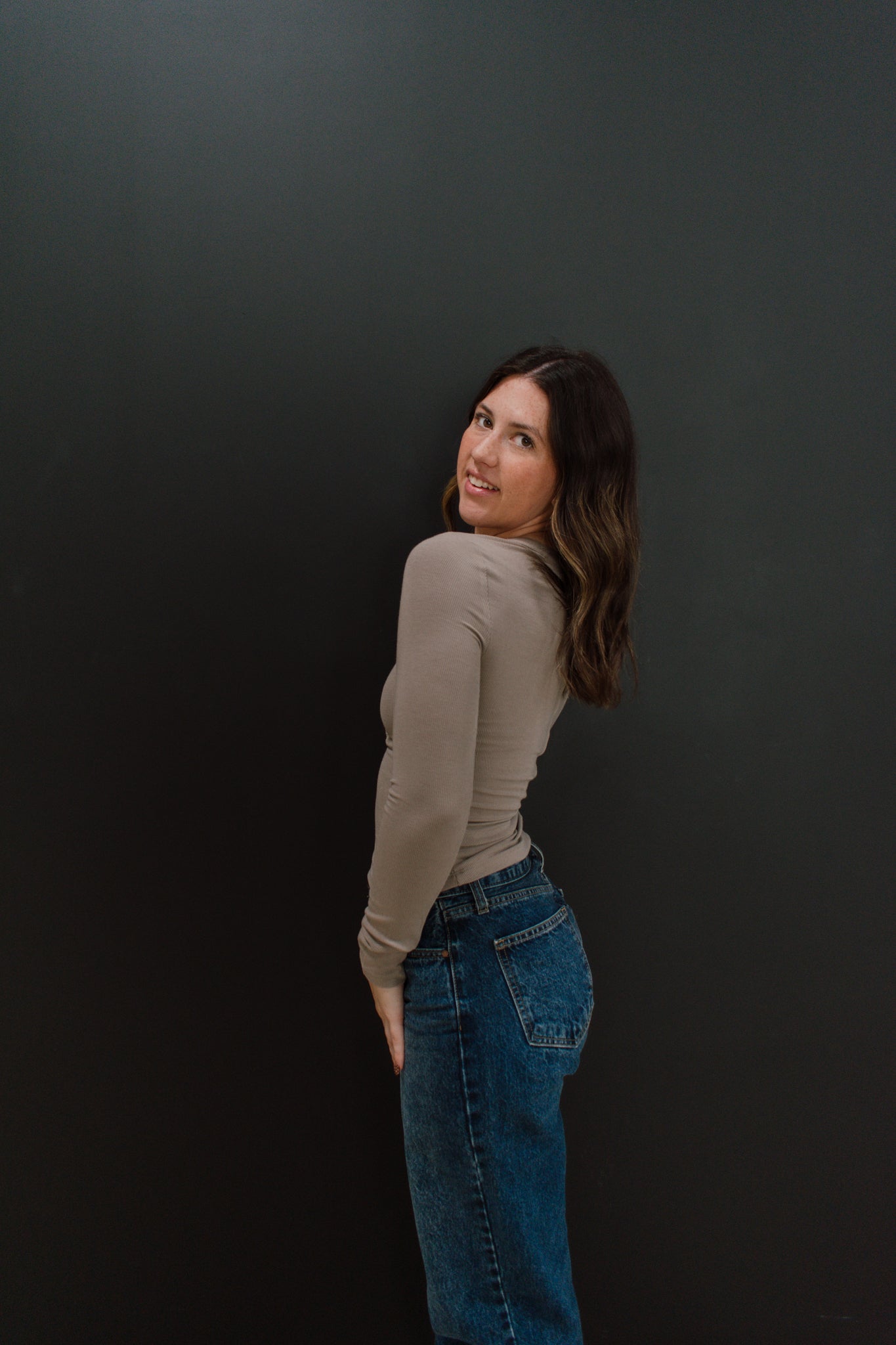 Ribbed Long Sleeve Henley