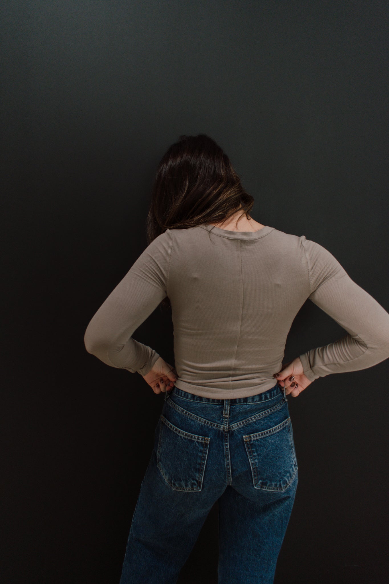 Ribbed Long Sleeve Henley