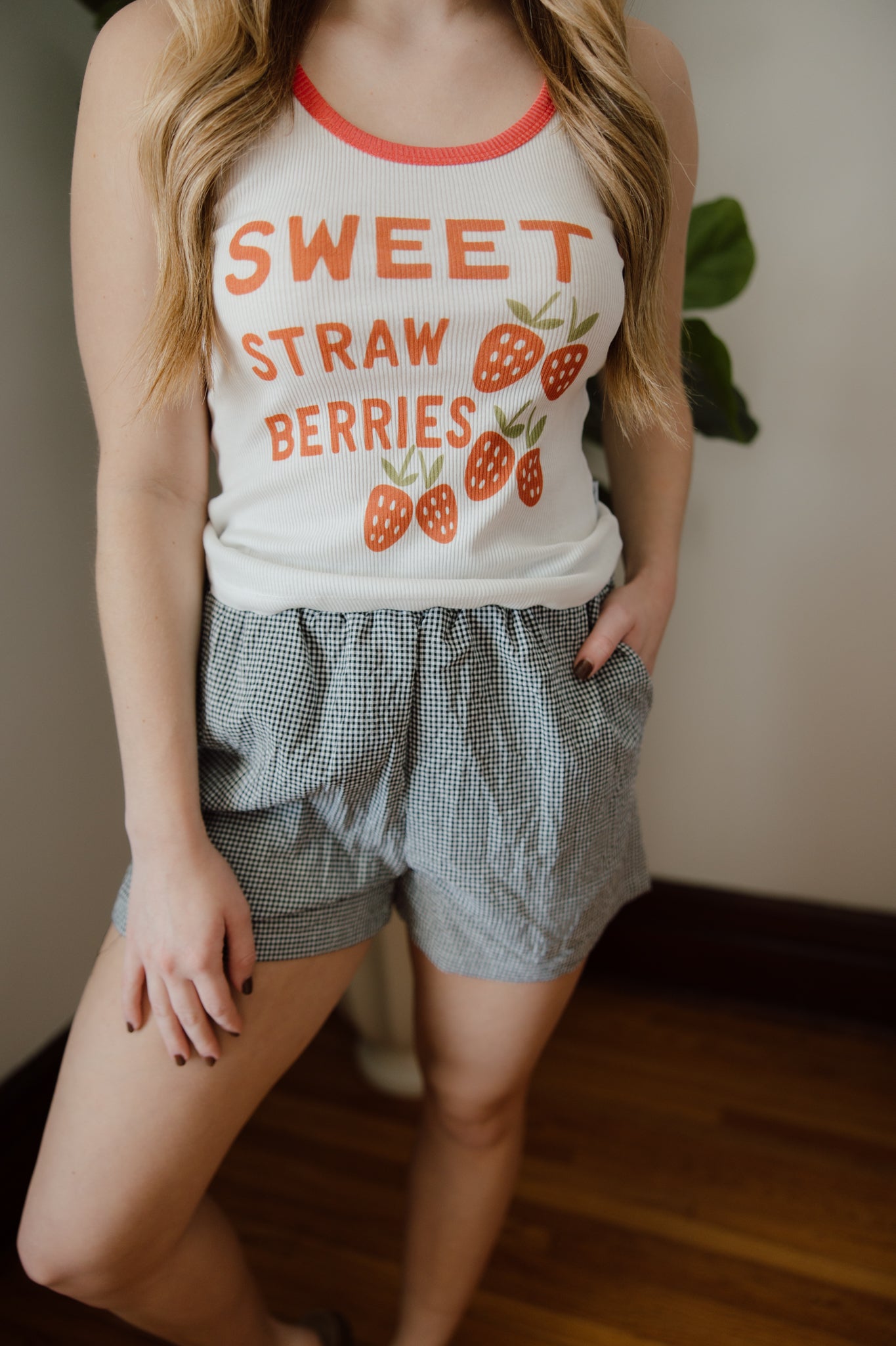 Sweet Strawberries Ribbed Tank | The Laundry Room