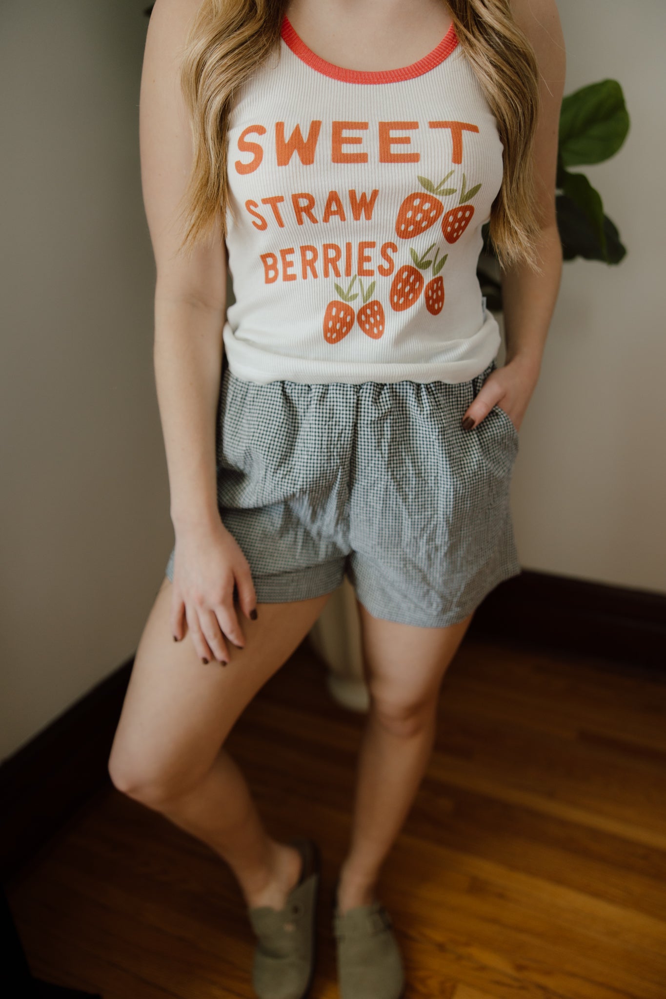 Sweet Strawberries Ribbed Tank | The Laundry Room