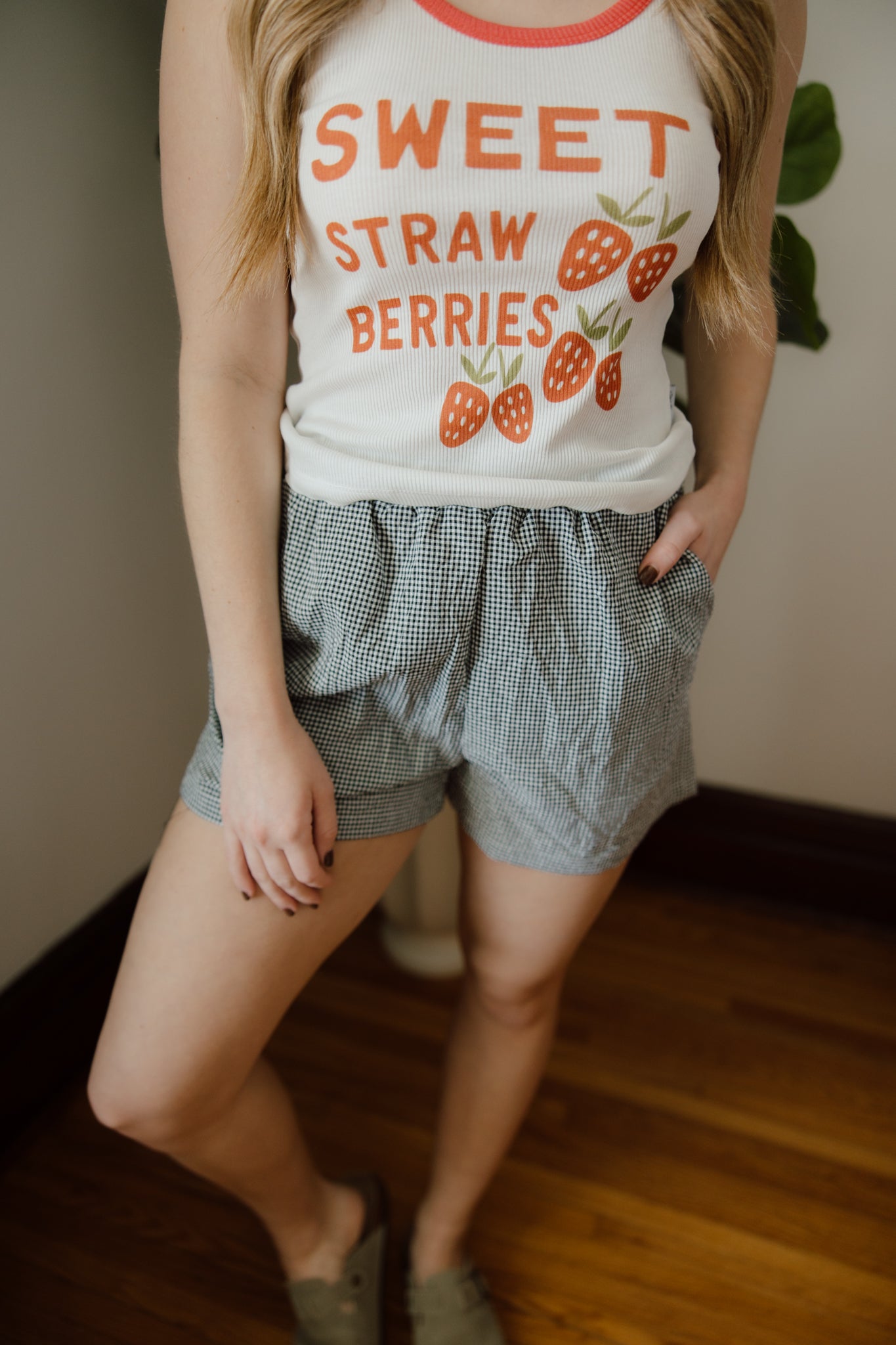 Sweet Strawberries Ribbed Tank | The Laundry Room