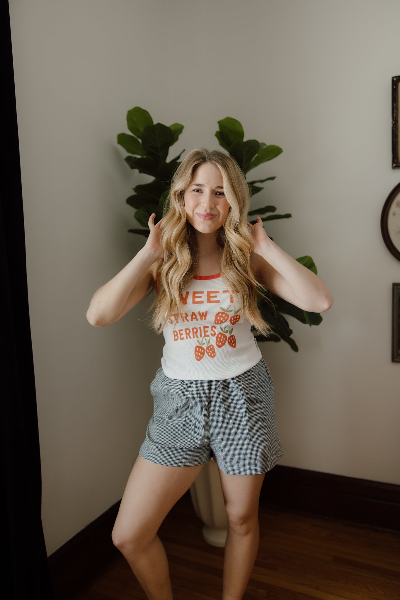 Sweet Strawberries Ribbed Tank | The Laundry Room