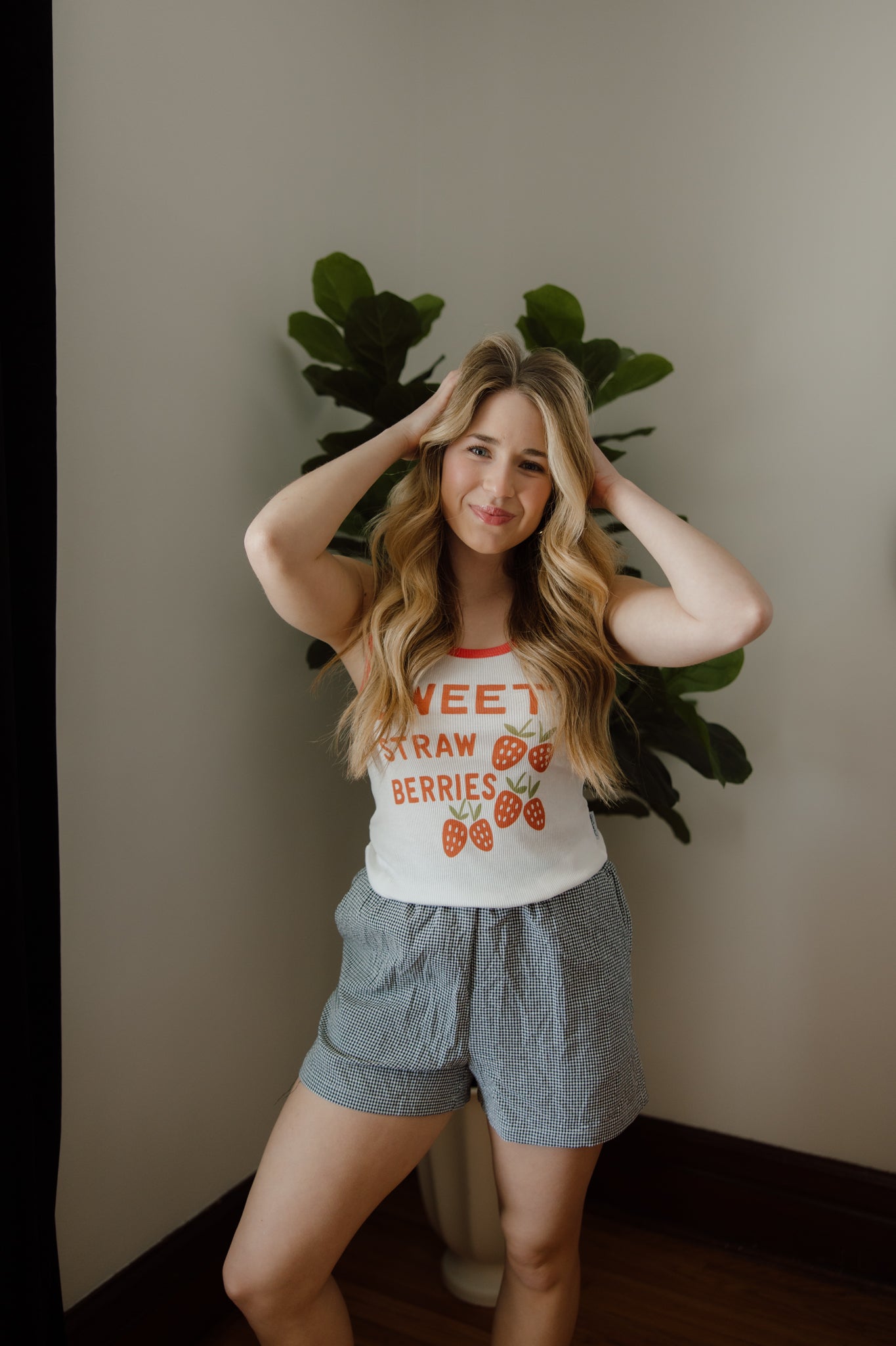 Sweet Strawberries Ribbed Tank | The Laundry Room