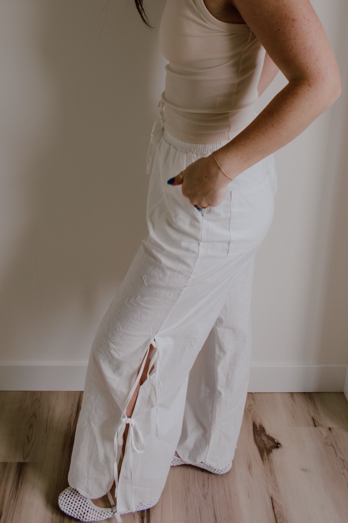 Peony Side Tie Pants