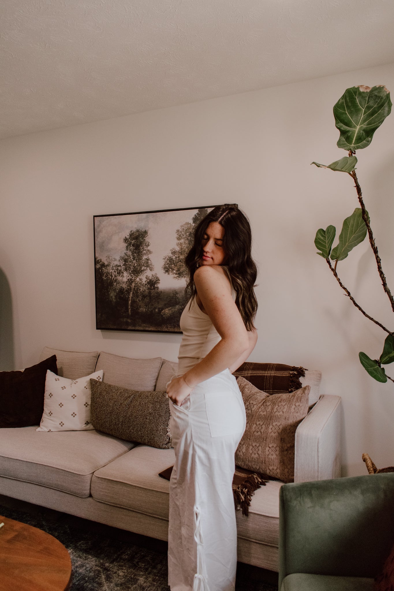 Peony Side Tie Pants