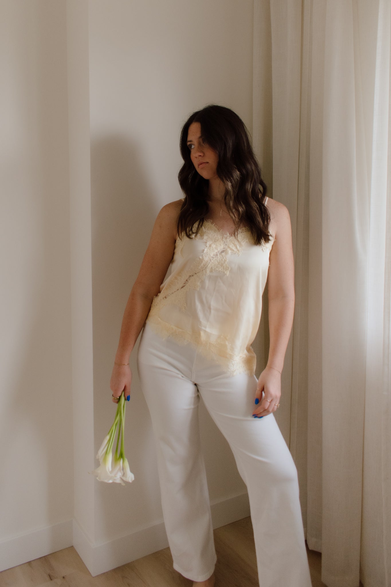 Honeycomb Asymmetric Tank Top