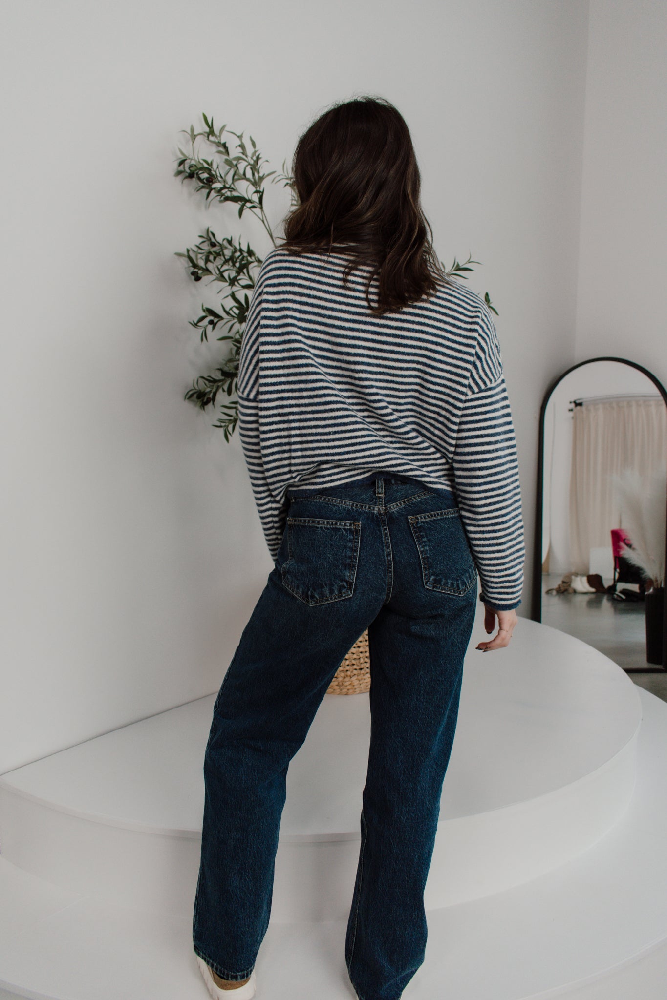 Piper Cardigan | Navy Striped